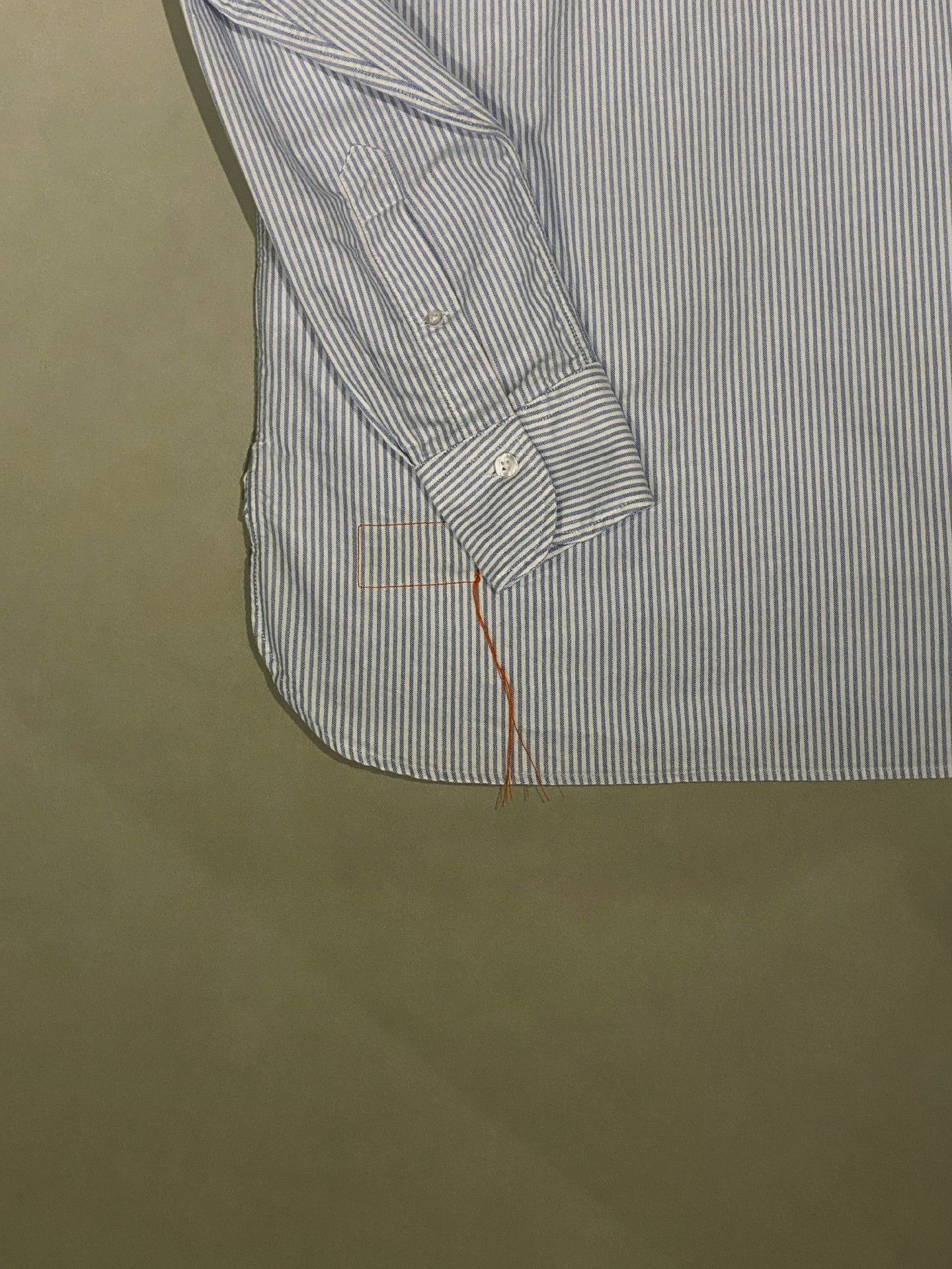 Fortela FORTELA Blue White Stripe Oxford Shirt Size US M / EU 48-50 / 2 - 7 Thumbnail