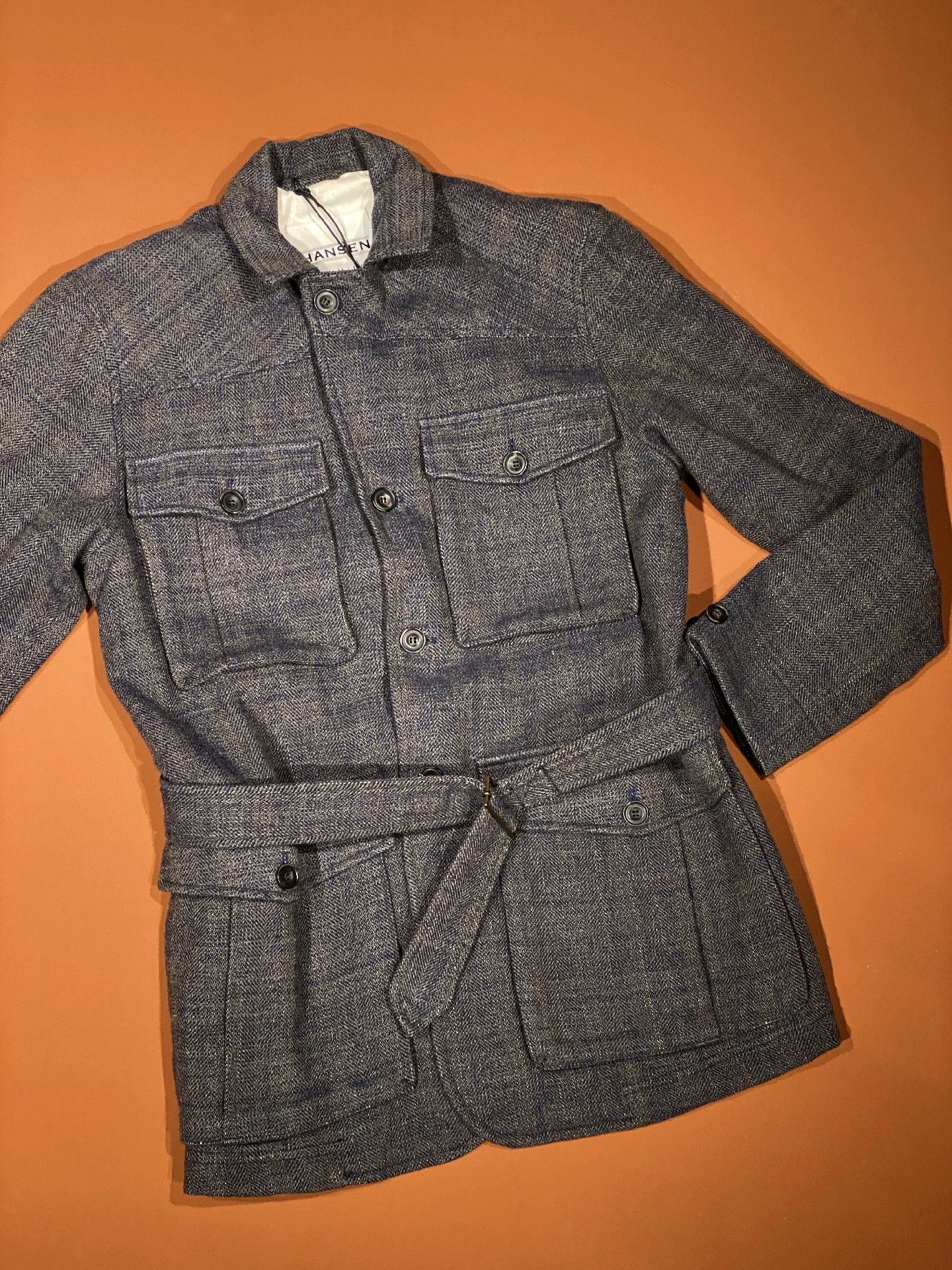 HANSEN Garments HANSEN Gray Wave Pattern Hunting Jacket Size US M / EU 48-50 / 2 - 2 Thumbnail