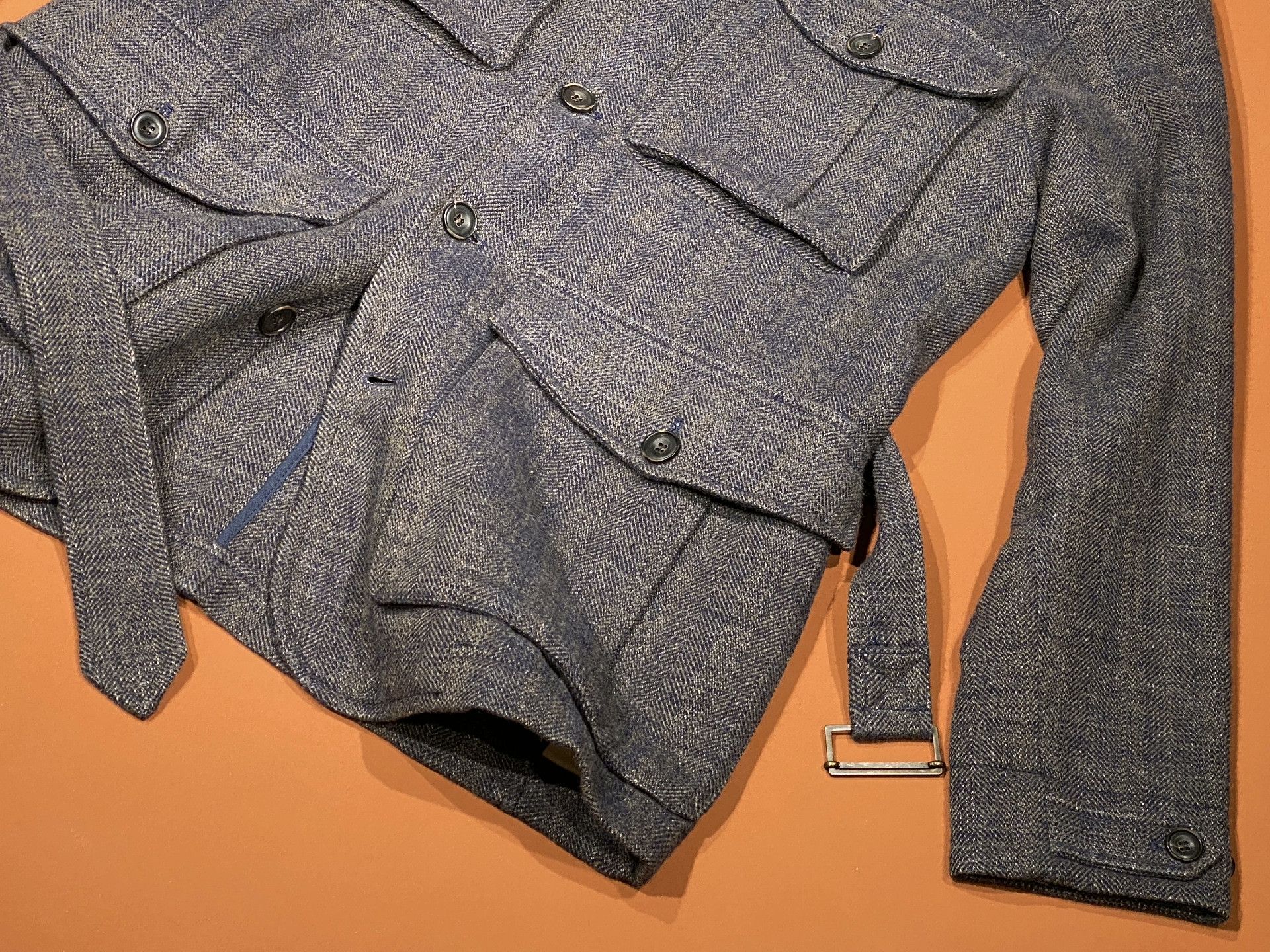 HANSEN Garments HANSEN Gray Wave Pattern Hunting Jacket Size US M / EU 48-50 / 2 - 6 Thumbnail