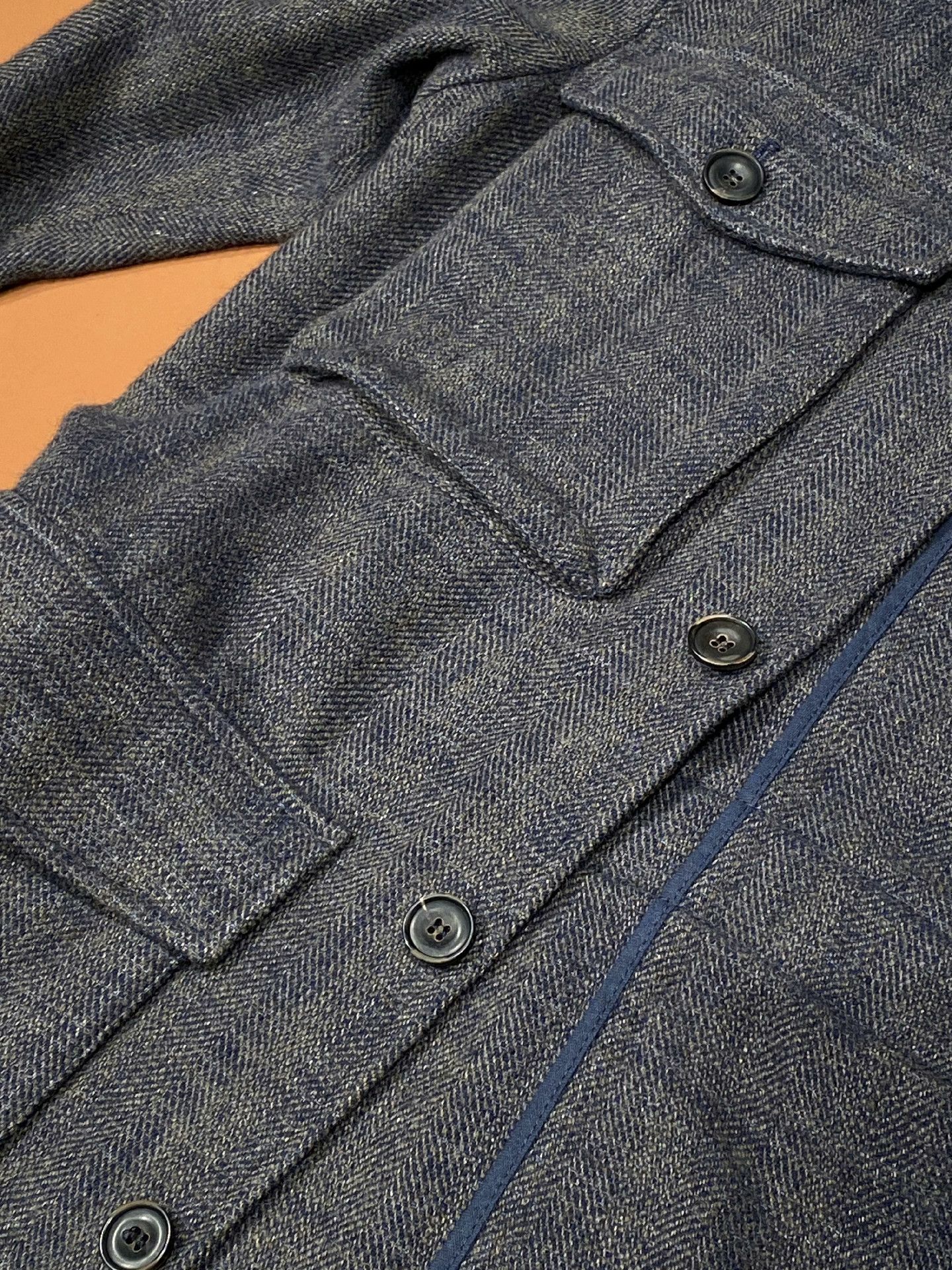 HANSEN Garments HANSEN Gray Wave Pattern Hunting Jacket Size US M / EU 48-50 / 2 - 7 Thumbnail