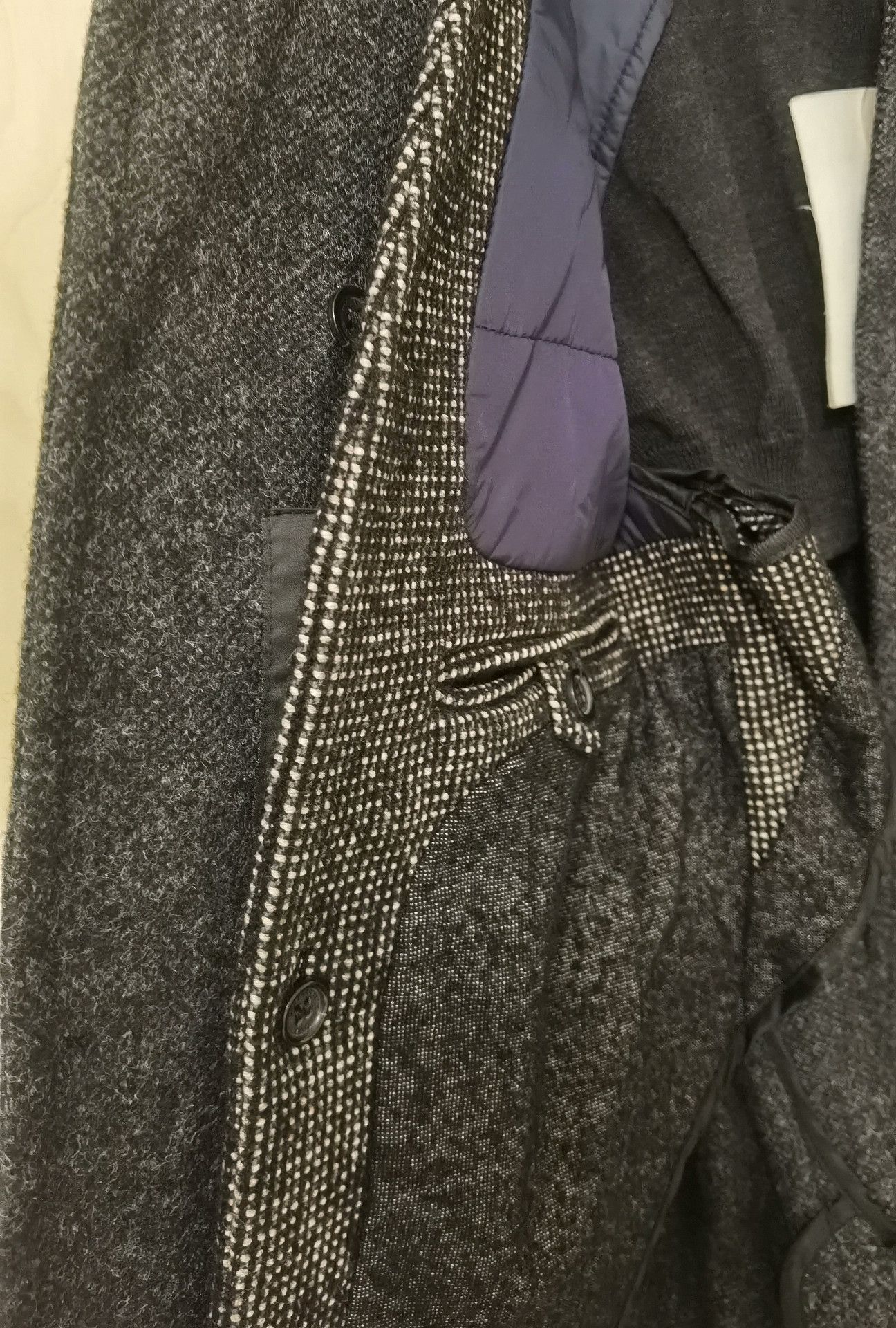Gazzarrini GAZZARRINI Gray Wool Collar Button Jacket Size US L / EU 52-54 / 3 - 4 Thumbnail