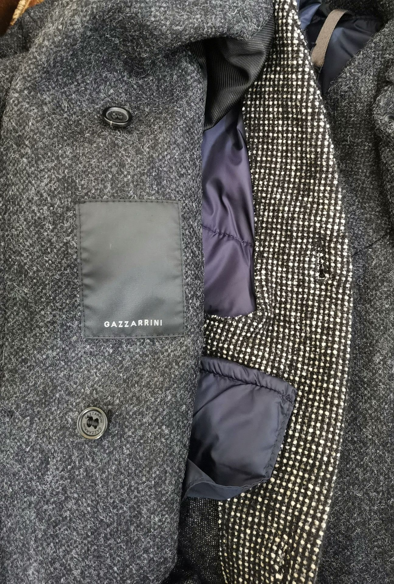 Gazzarrini GAZZARRINI Gray Wool Collar Button Jacket Size US L / EU 52-54 / 3 - 5 Thumbnail