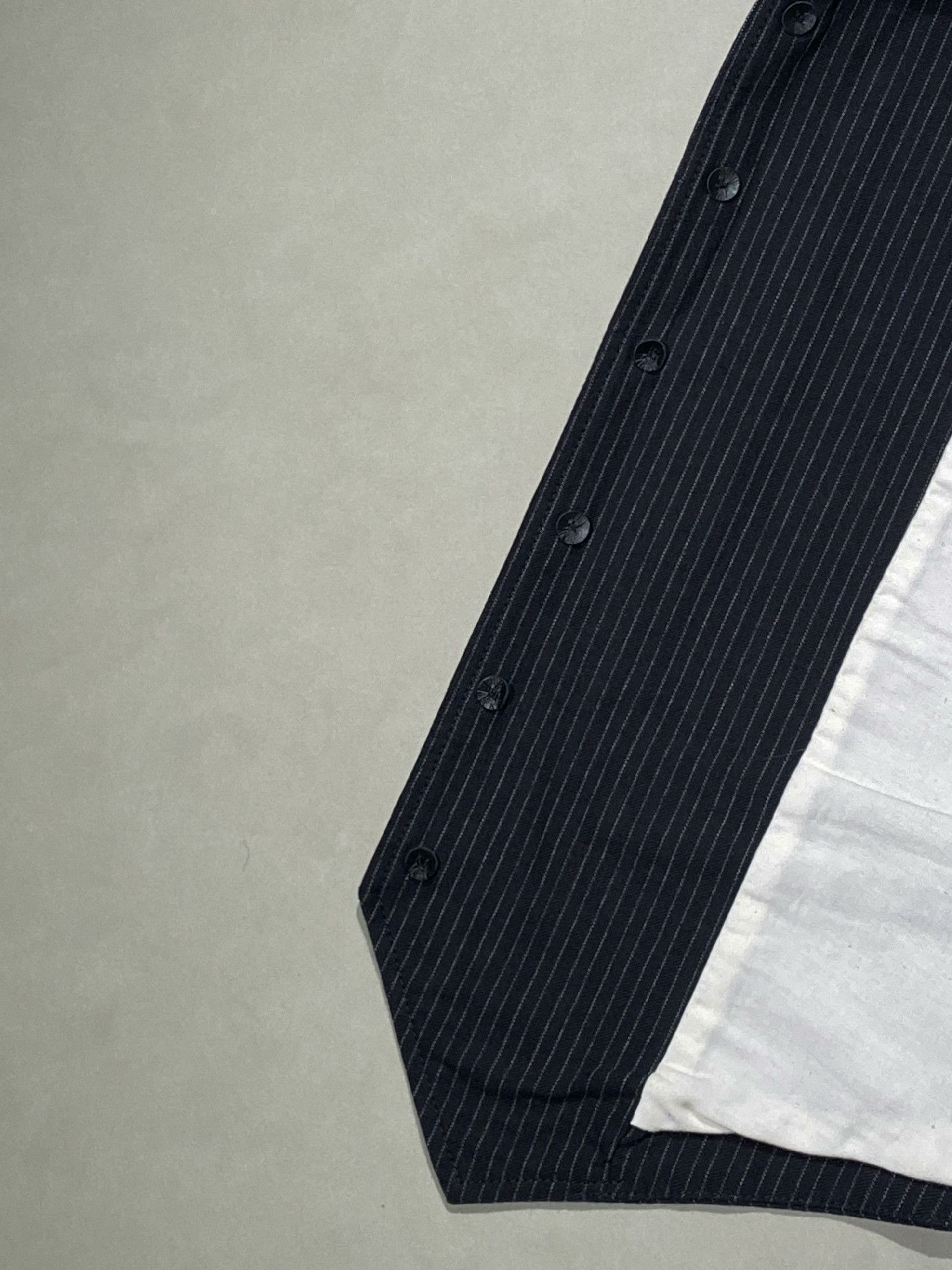 HANSEN Garments HANSEN Blue-Black Striped Lapel Vest Size US M / EU 48-50 / 2 - 5 Thumbnail