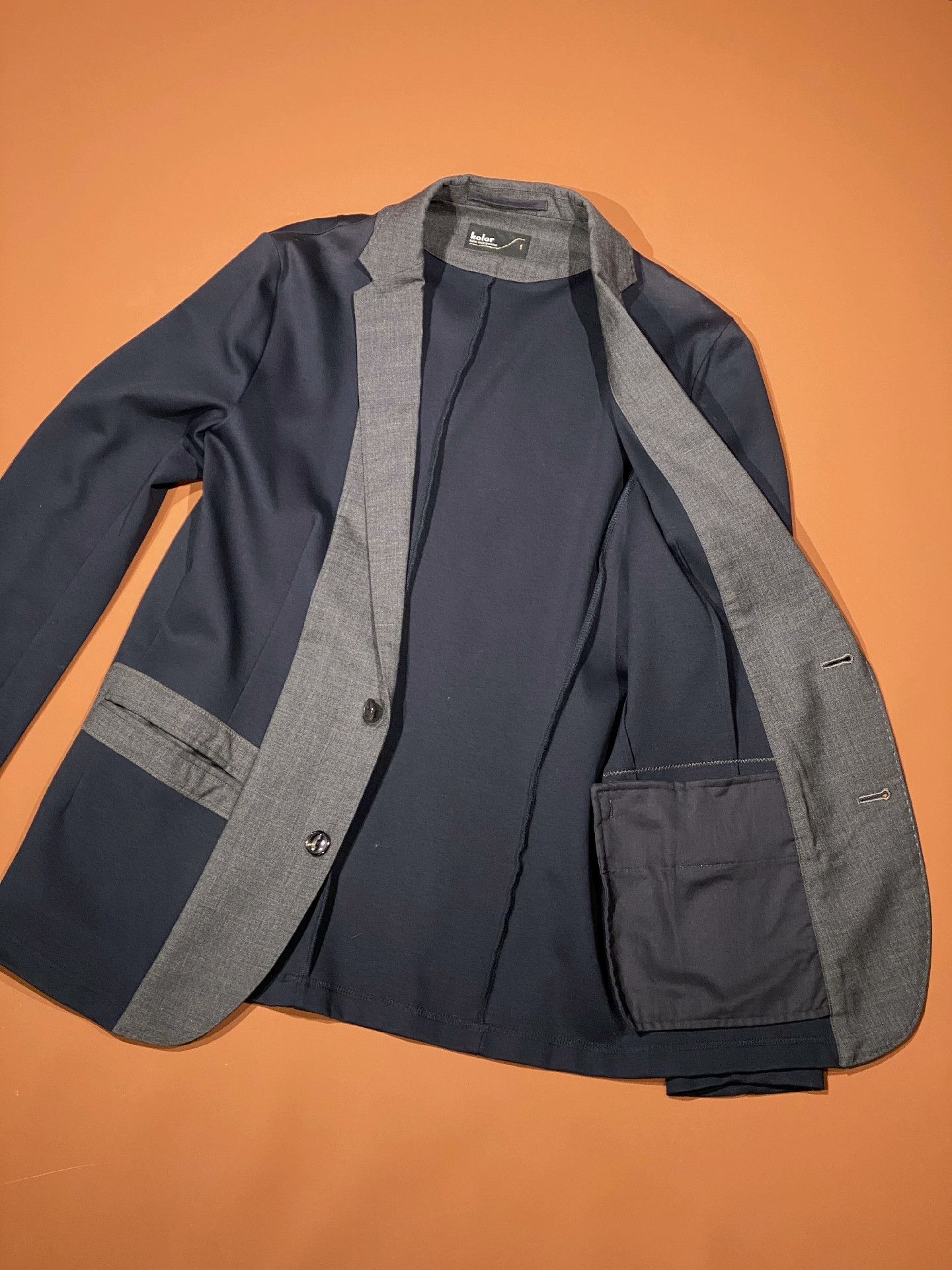 Kolor Kolor Japan Wool Colorblock Slim Blazer Size US S / EU 44-46 / 1 - 3 Thumbnail