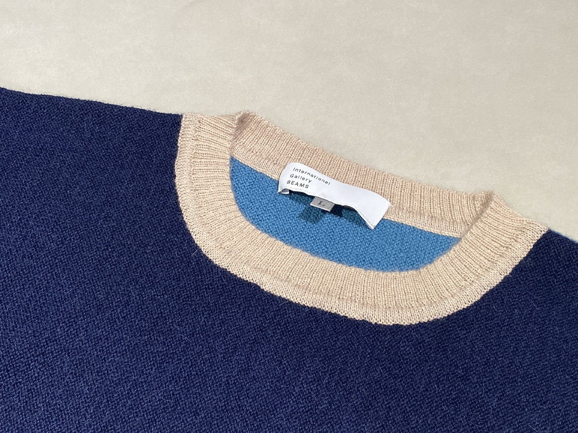Beams Japan BEAMS x International Gallery Alpaca Color Block Sweater Size US L / EU 52-54 / 3 - 3 Thumbnail
