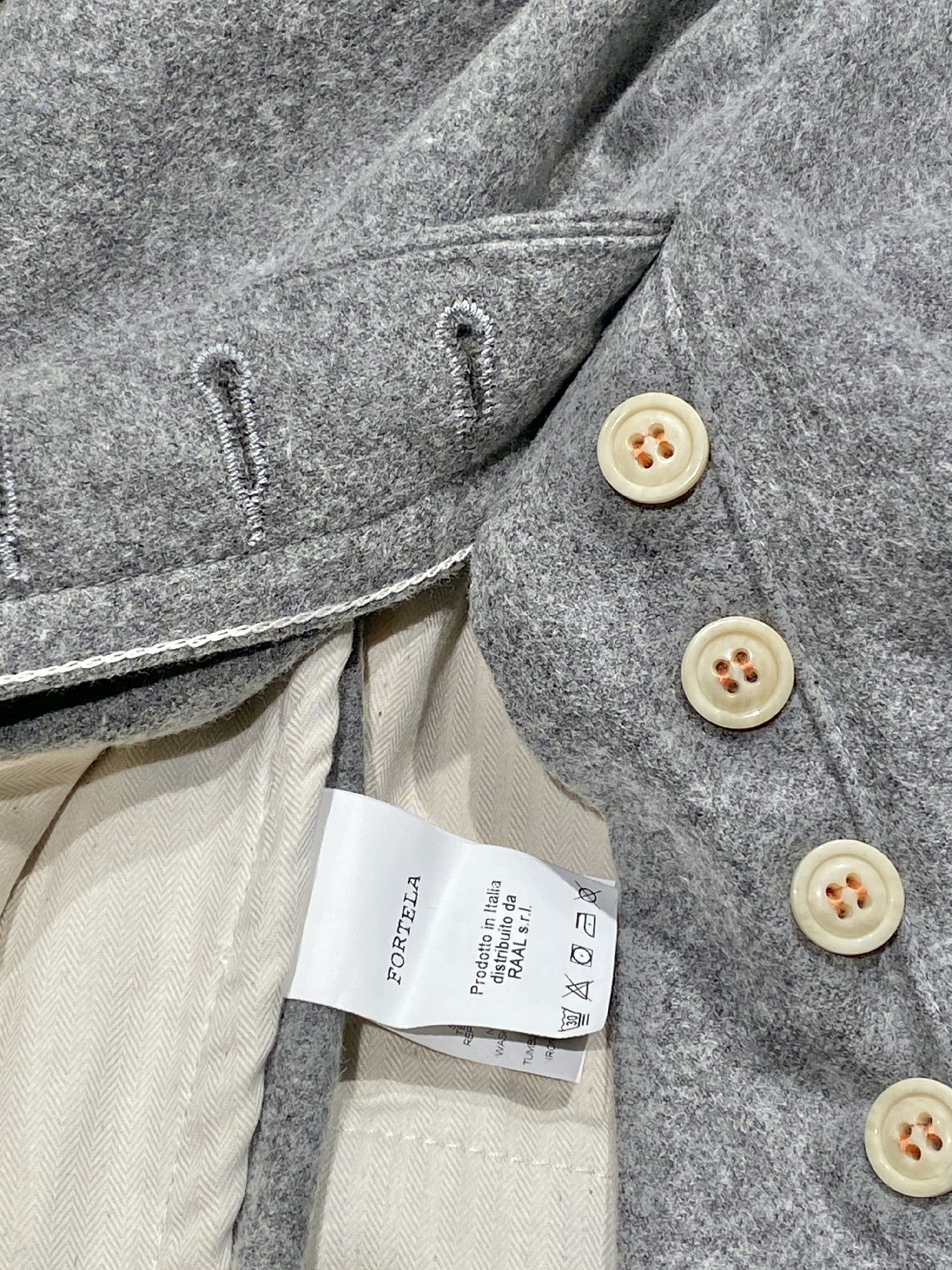 Fortela FORTELA Italy Light Gray Wool Pants Size US 30 / EU 46 - 3 Thumbnail