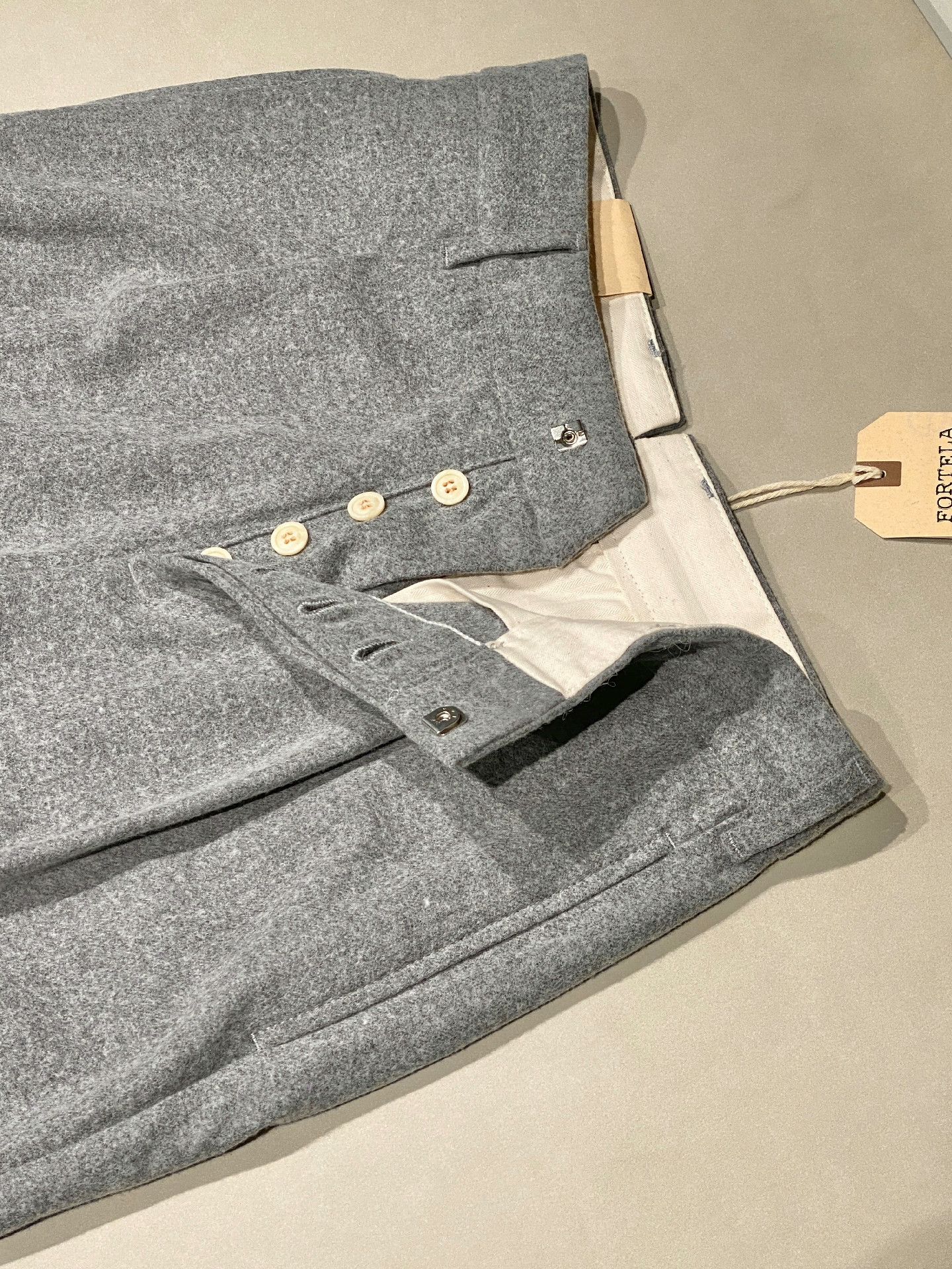 Fortela FORTELA Italy Light Gray Wool Pants Size US 30 / EU 46 - 4 Thumbnail