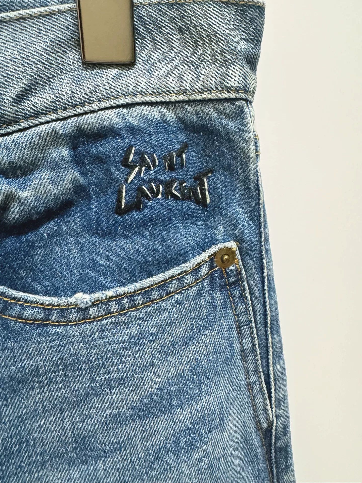 Yves Saint Laurent YSL SLP Jeans W31 Size US 31 - 5 Thumbnail
