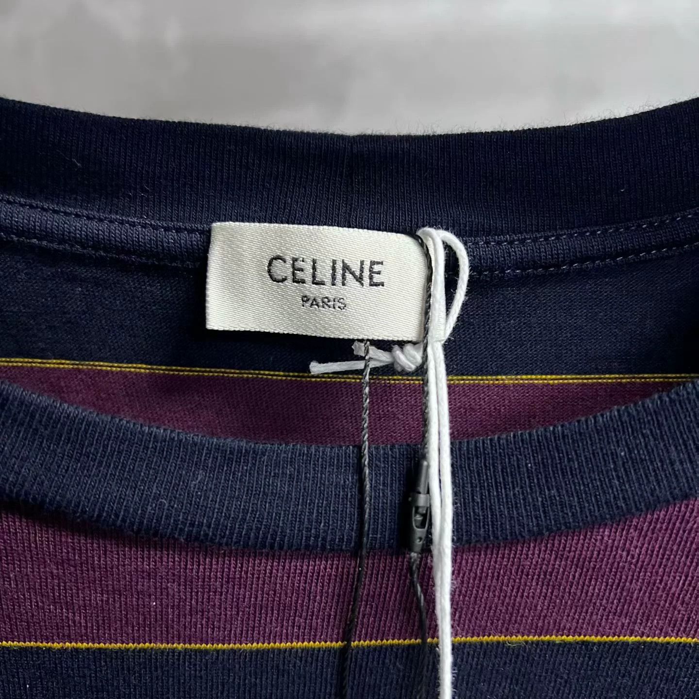 Celine Celine Striped Red T-Shirt M Women Size M / US 6-8 / IT 42-44 - 2 Thumbnail