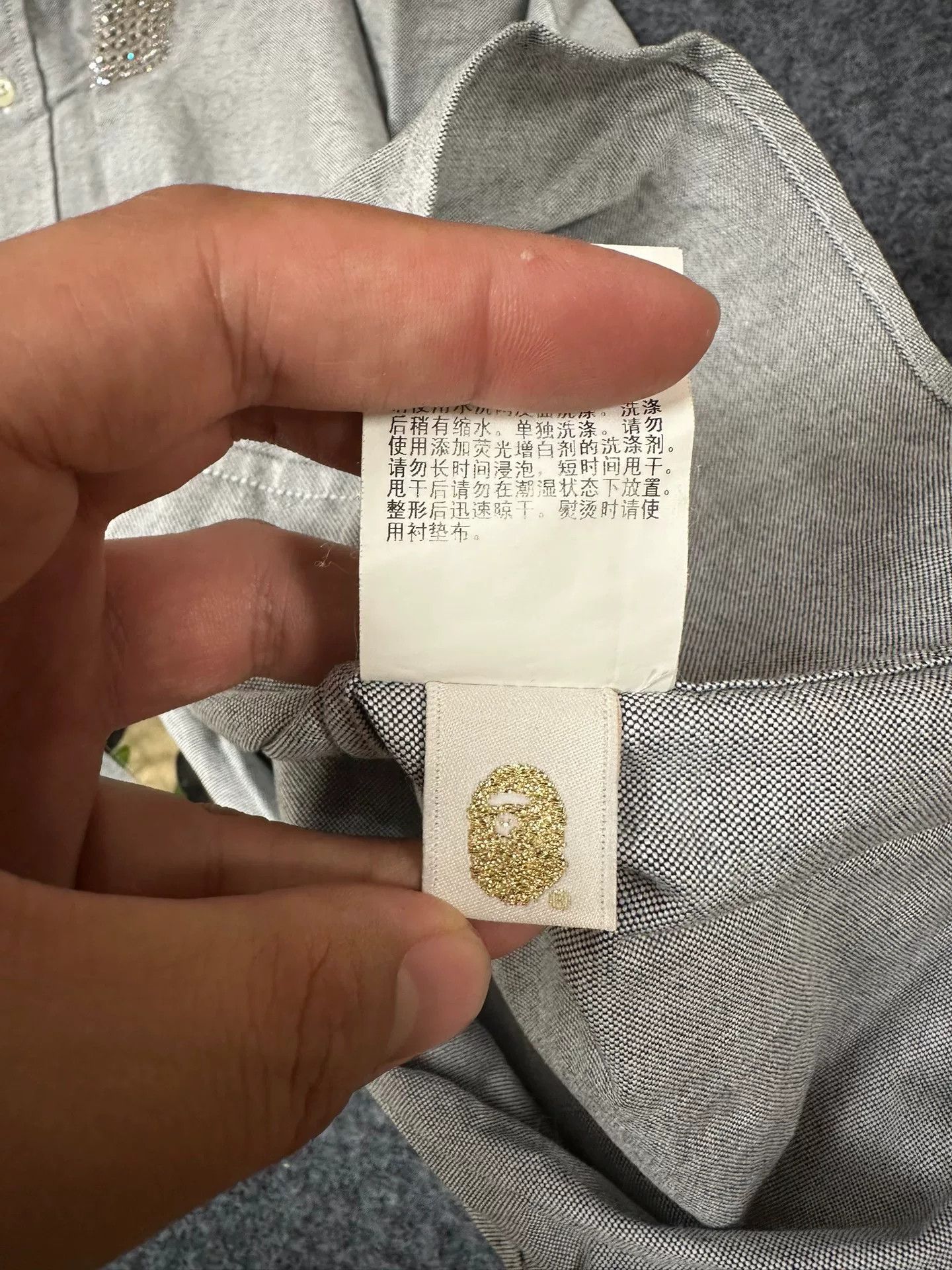 Bape × Swarovski Bape x Swarovski Multi Space Long Sleeve Shirt Size US XL / EU 56 / 4 - 5 Thumbnail