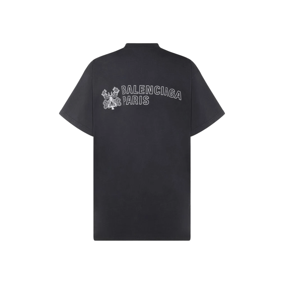Balenciaga key crest oversized t-shirt black Size US L / EU 52-54 / 3 - 2 Thumbnail