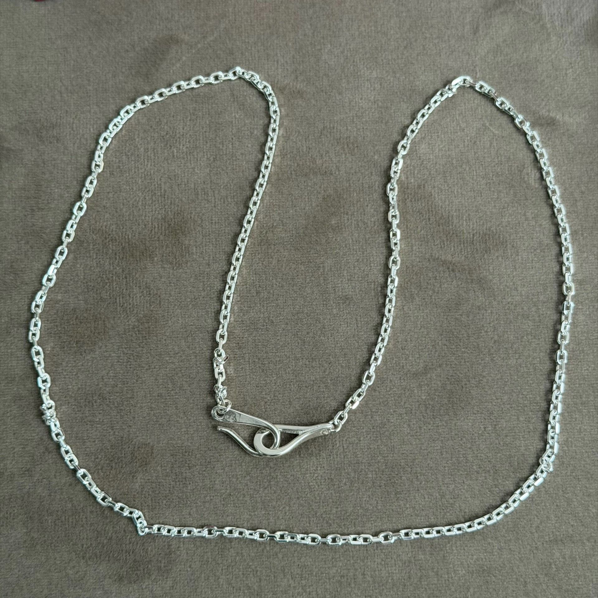 Larry Smith Larry Smith Silver Fish Hook Necklace S60cm Size ONE SIZE - 2 Thumbnail