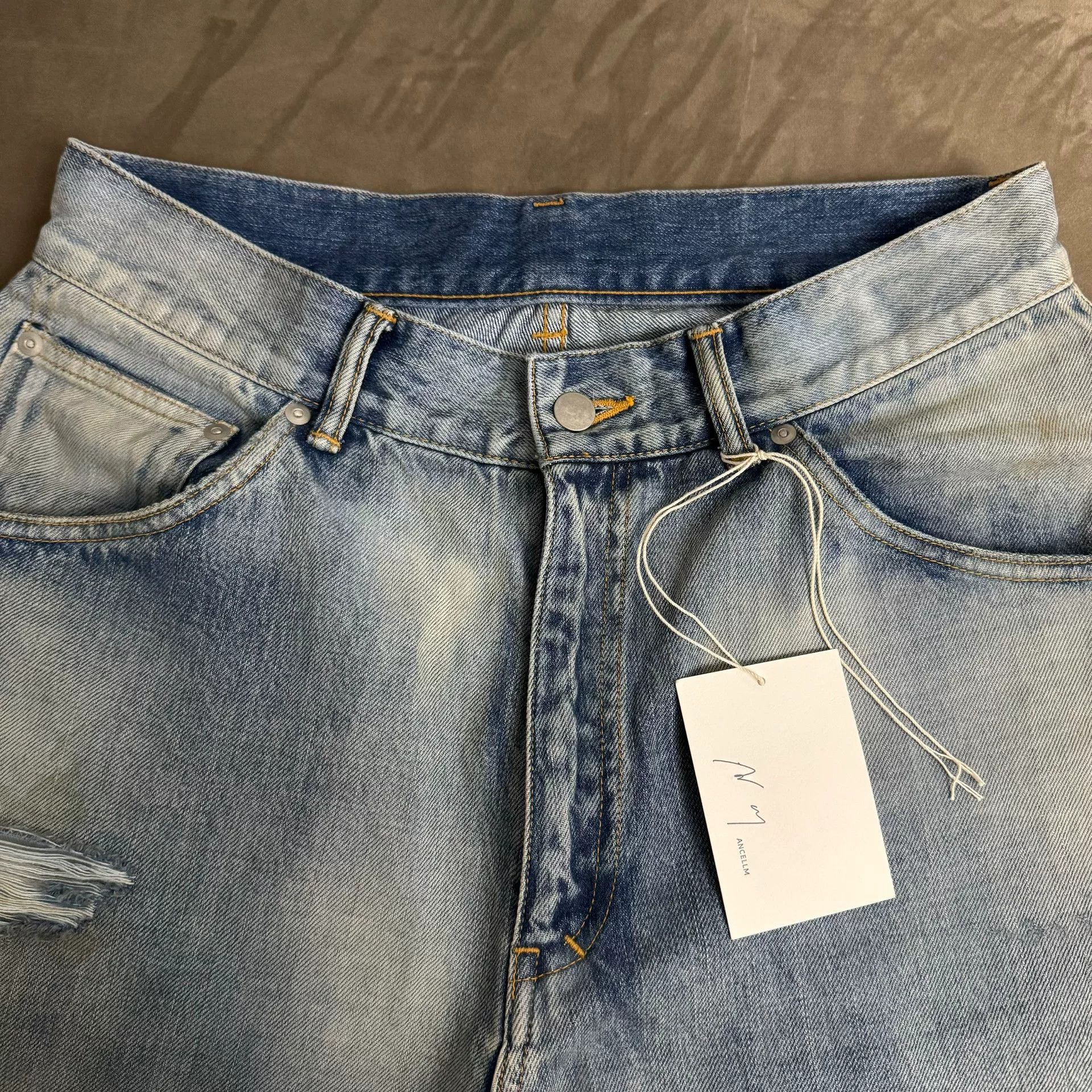Japanese Brand ANCELLM Selvedge Tapered Denim Pants Size US 26 / EU 42 - 3 Thumbnail