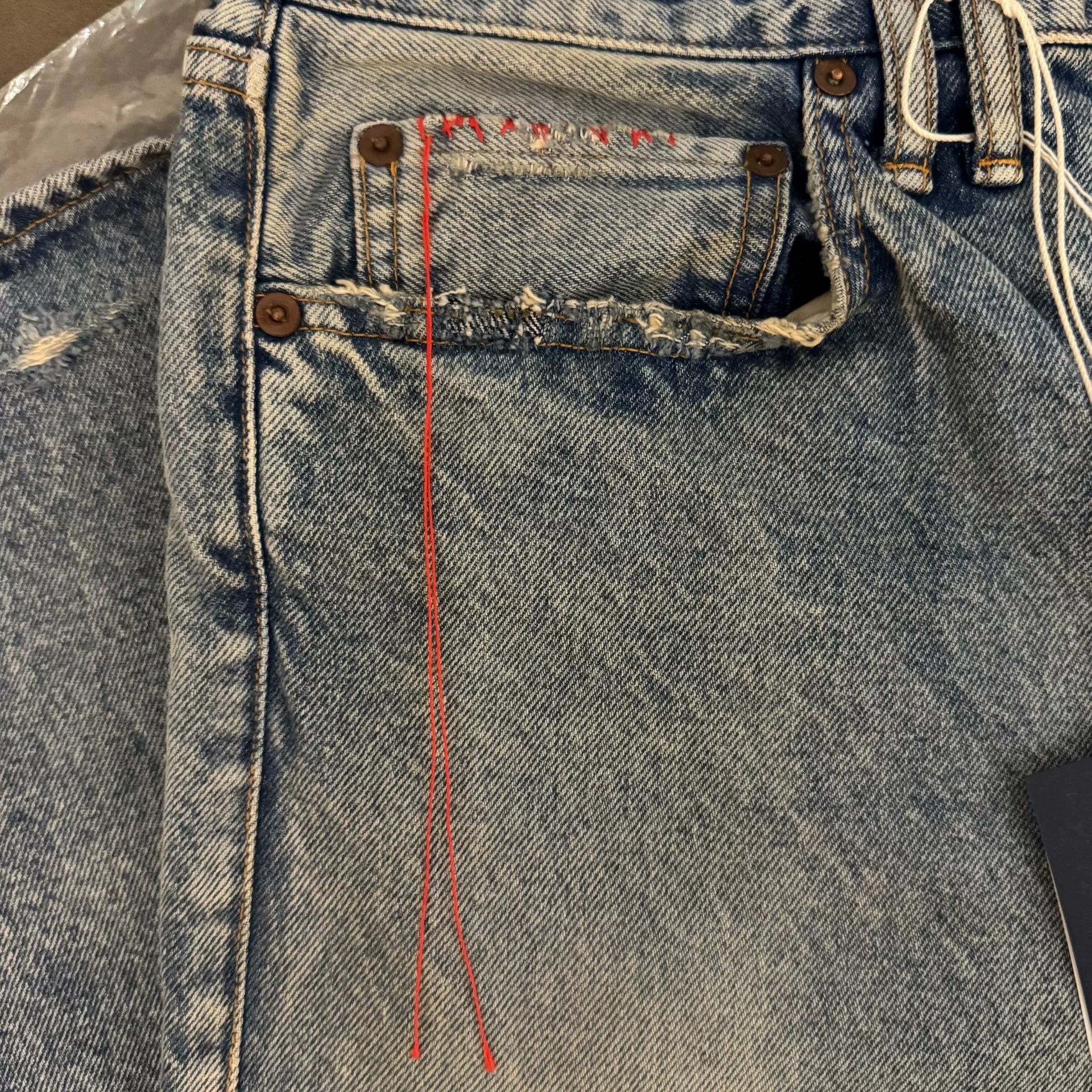 ANACHRONORM ANACHRONORM 24AW Vintage Distressed Jeans Size US 34 / EU 50 - 6 Thumbnail