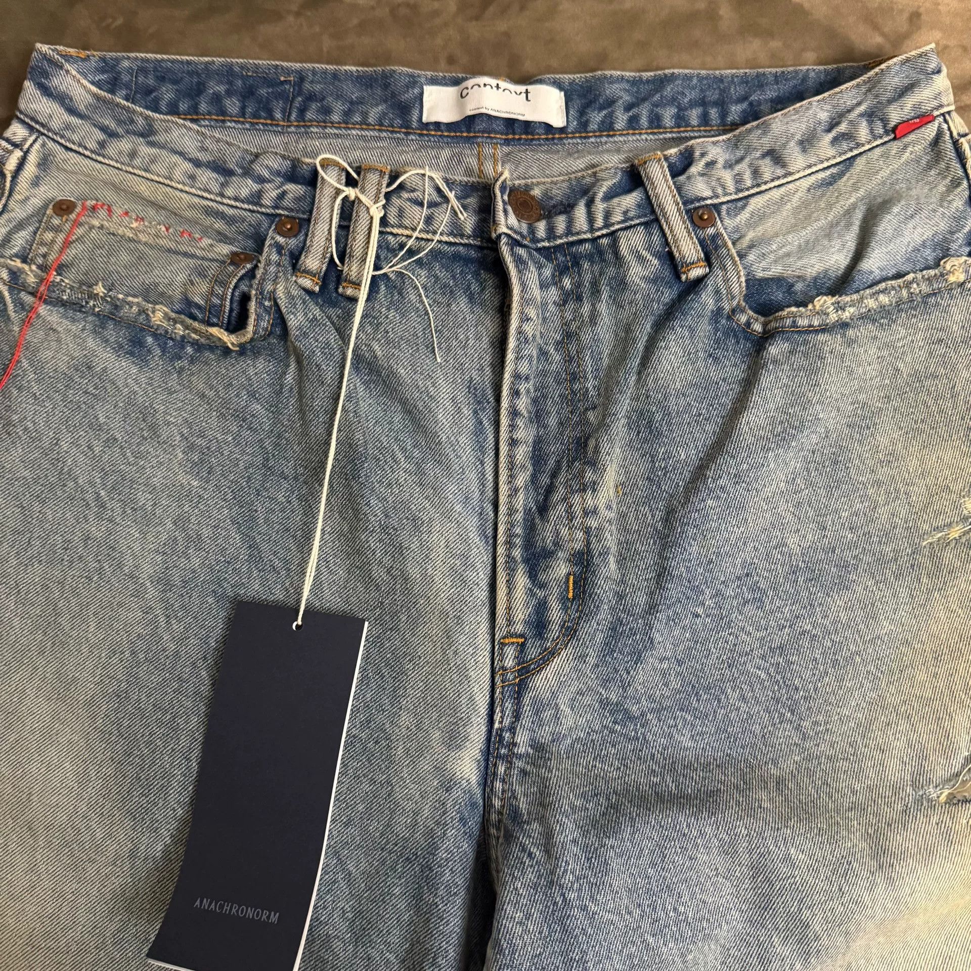 ANACHRONORM ANACHRONORM 24AW Vintage Distressed Jeans Size US 34 / EU 50 - 3 Thumbnail