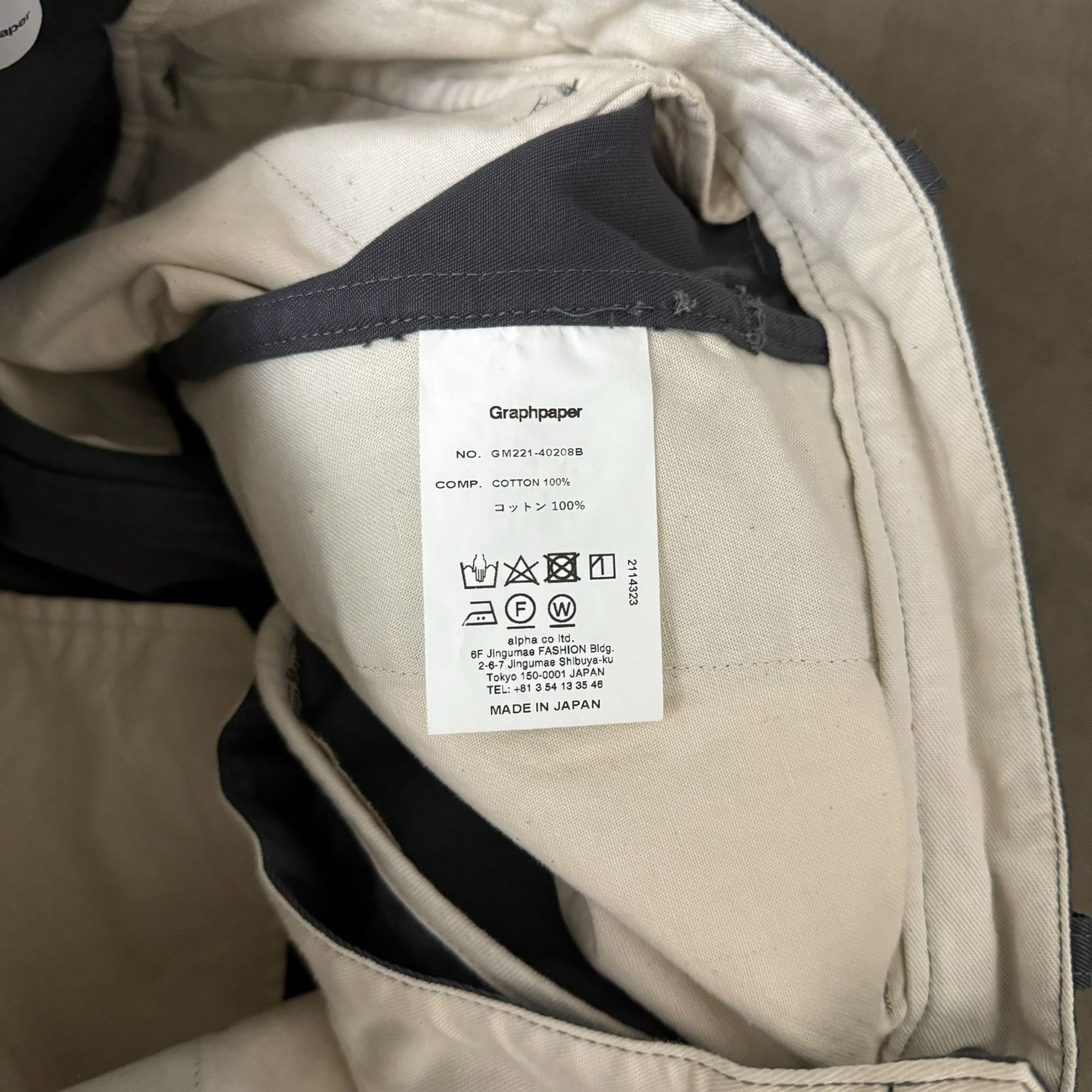 Graphpaper Graphpaper Westpoint Chino Tuck Tapered Pants Size US 26 / EU 42 - 6 Thumbnail