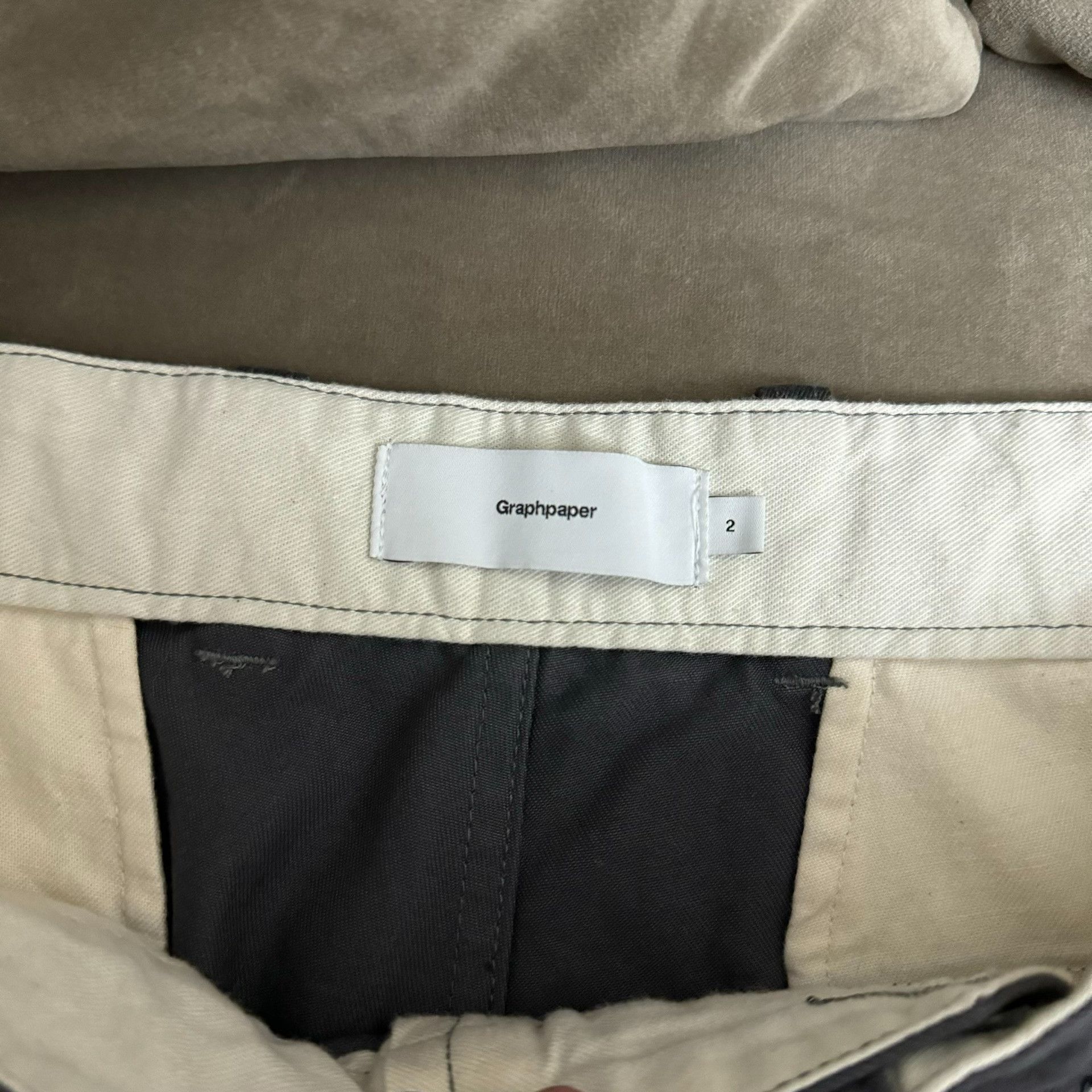 Graphpaper Graphpaper Westpoint Chino Tuck Tapered Pants Size US 26 / EU 42 - 4 Thumbnail