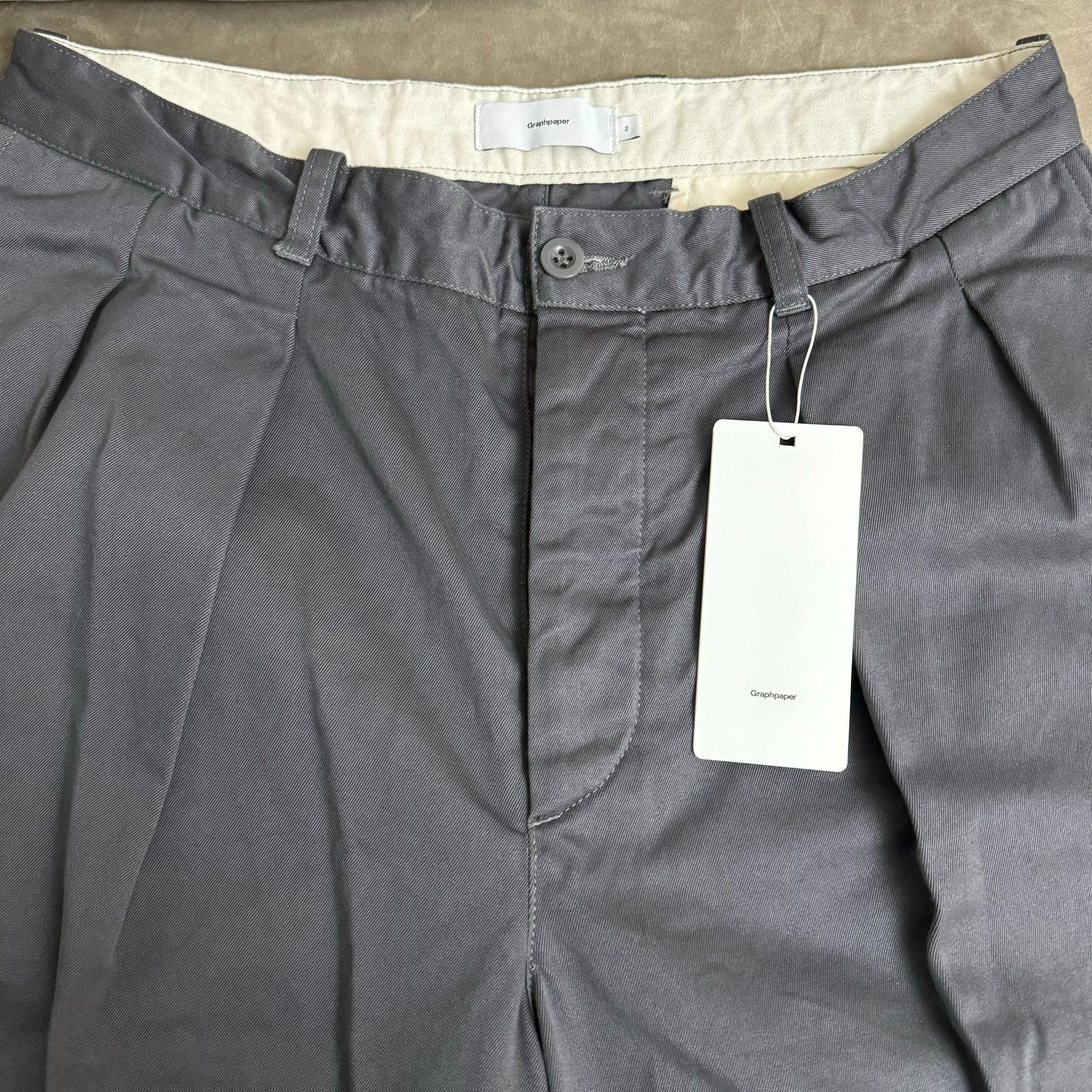 Graphpaper Graphpaper Westpoint Chino Tuck Tapered Pants Size US 26 / EU 42 - 3 Thumbnail