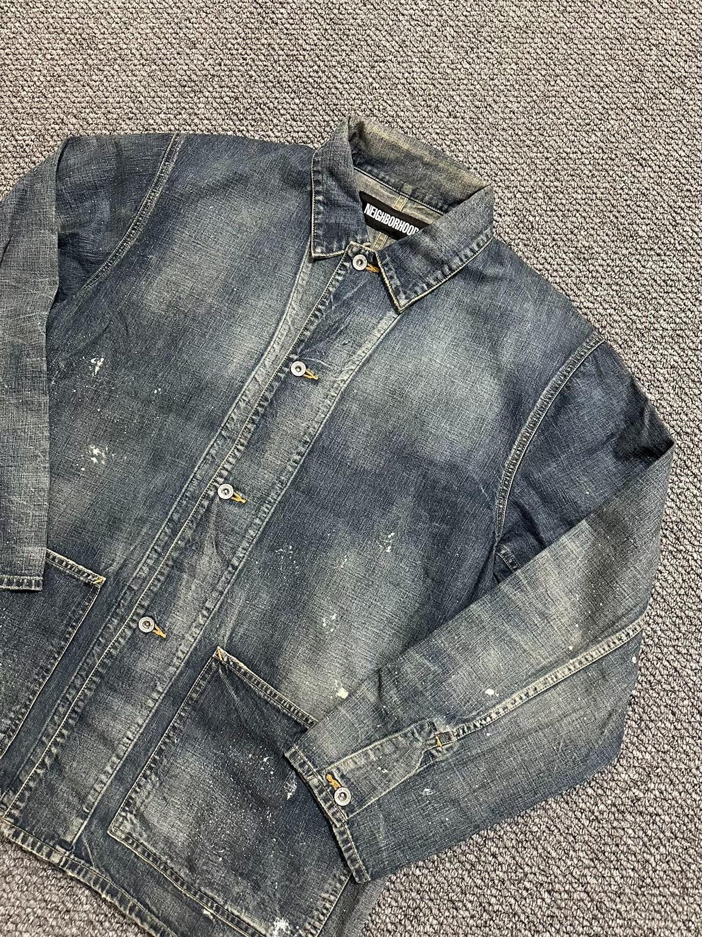 Neighborhood Neighborhood Splatter Denim Coverall Jacket Size US L / EU 52-54 / 3 - 2 Thumbnail