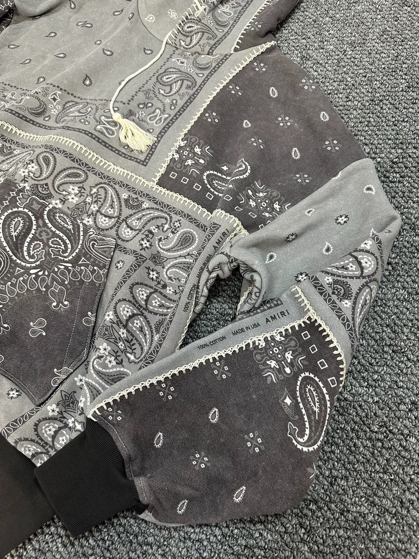 Amiri Amiri Paisley Patchwork Hoodie Size US S / EU 44-46 / 1 - 2 Thumbnail