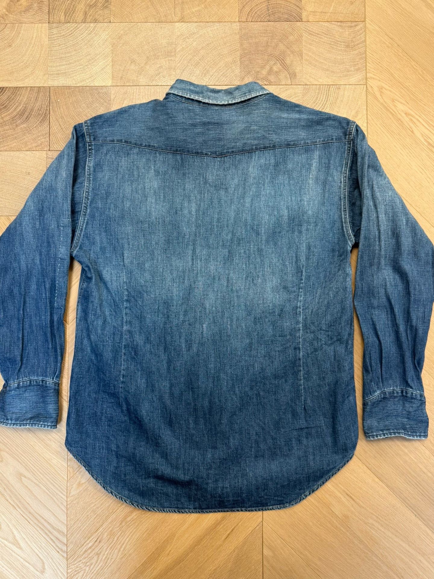 Old Joe Old Joe Distressed Washed Denim Shirt Size US M / EU 48-50 / 2 - 9 Thumbnail