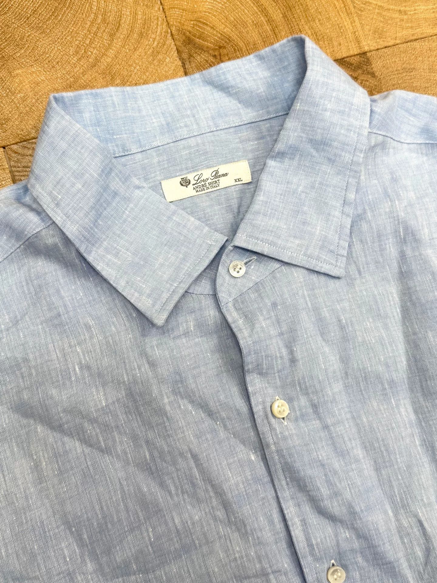Loro Piana Loro Piana 25 SS Aloe Linen Shirt Size US M / EU 48-50 / 2 - 2 Thumbnail