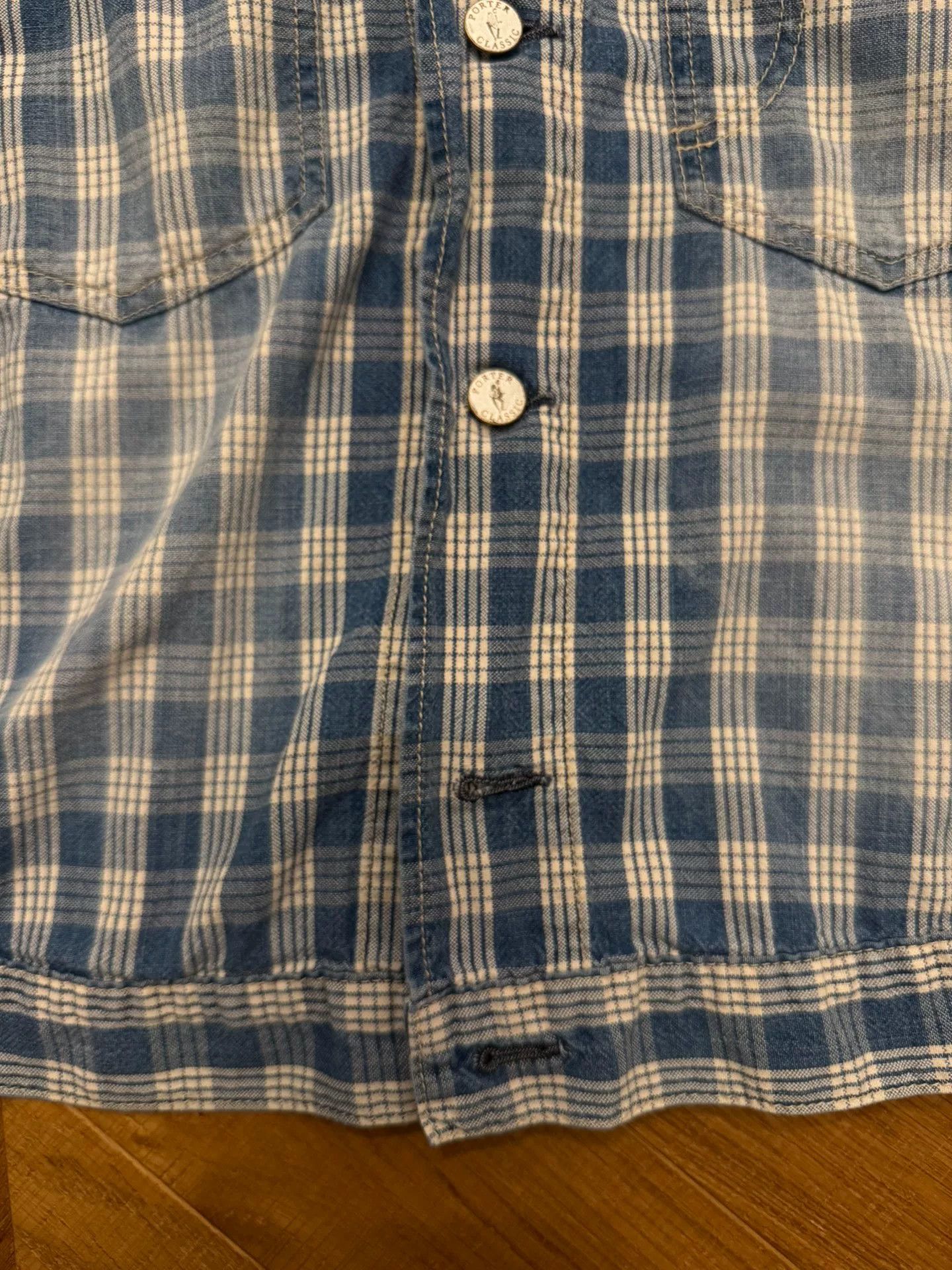Porter Classic Porter Classic Hawaiian Denim Shirt Size US XL / EU 56 / 4 - 4 Thumbnail