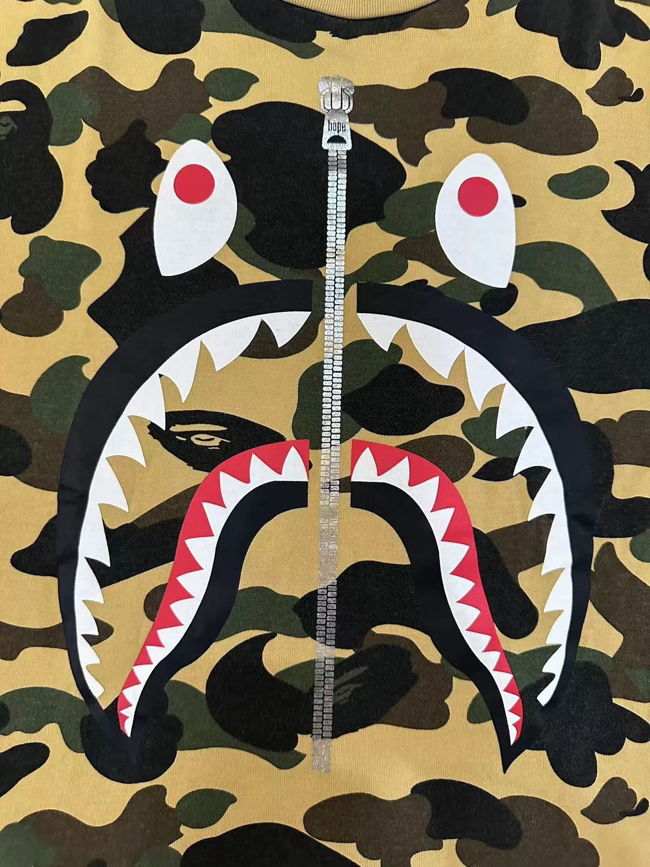 Bape Bape Yellow Shark Designer Casual Size US M / EU 48-50 / 2 - 2 Thumbnail