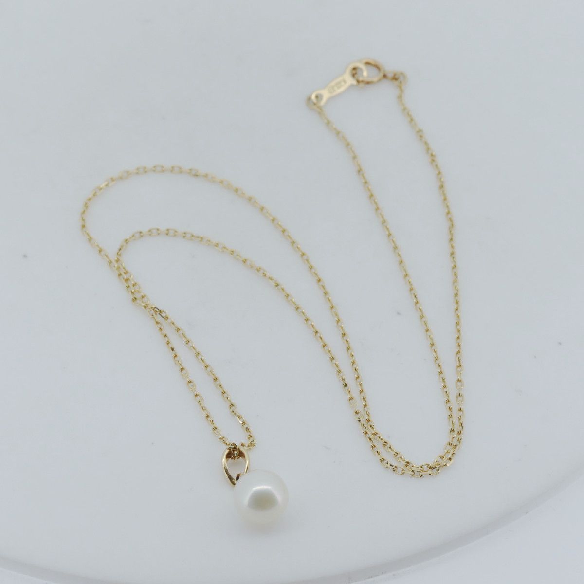 Mikimoto Mikimoto Mikimoto Au750 Pearl Necklace Precious Metal Necklace DUTY FREE for USA Size ONE SIZE - 2 Thumbnail