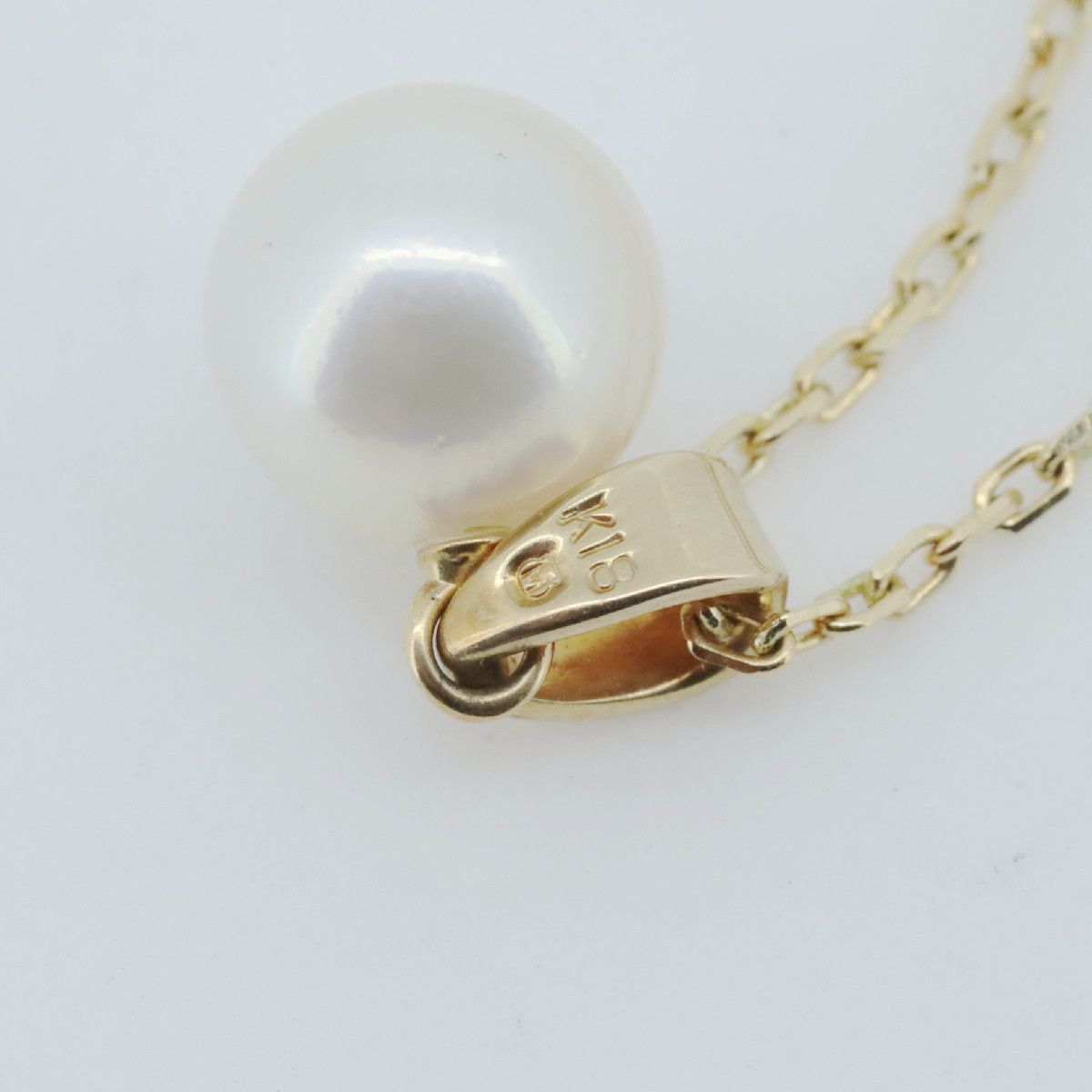 Mikimoto Mikimoto Mikimoto Au750 Pearl Necklace Precious Metal Necklace DUTY FREE for USA Size ONE SIZE - 4 Thumbnail