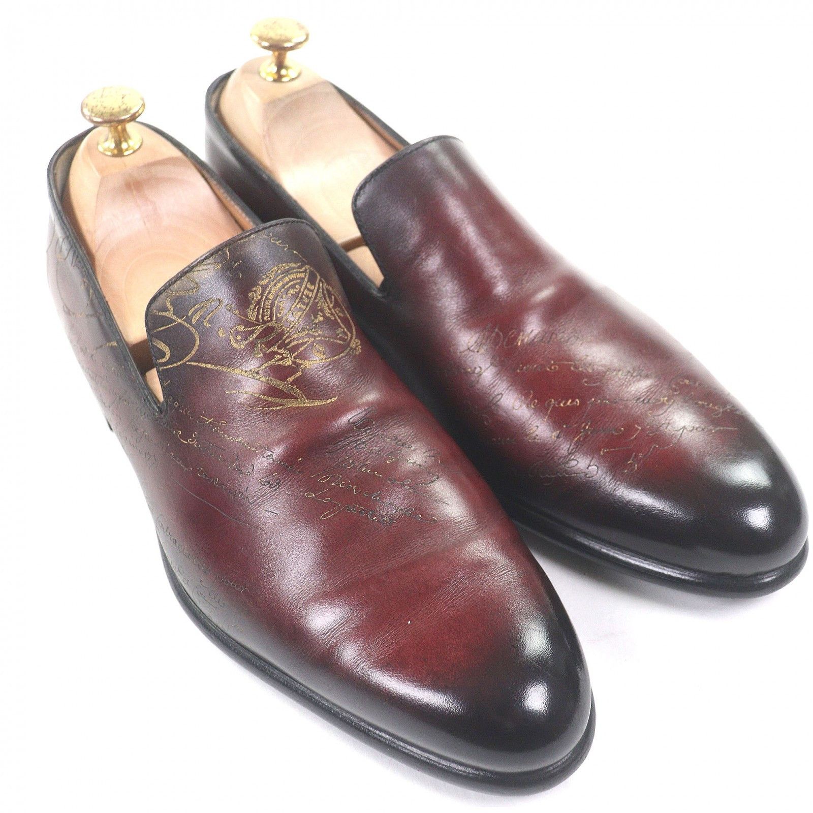 Berluti Berluti Berluti Cursive Calligraphy Scritto Leather Loafers Leather Shoes DUTY FREE for USA Size ONE SIZE - 3 Thumbnail