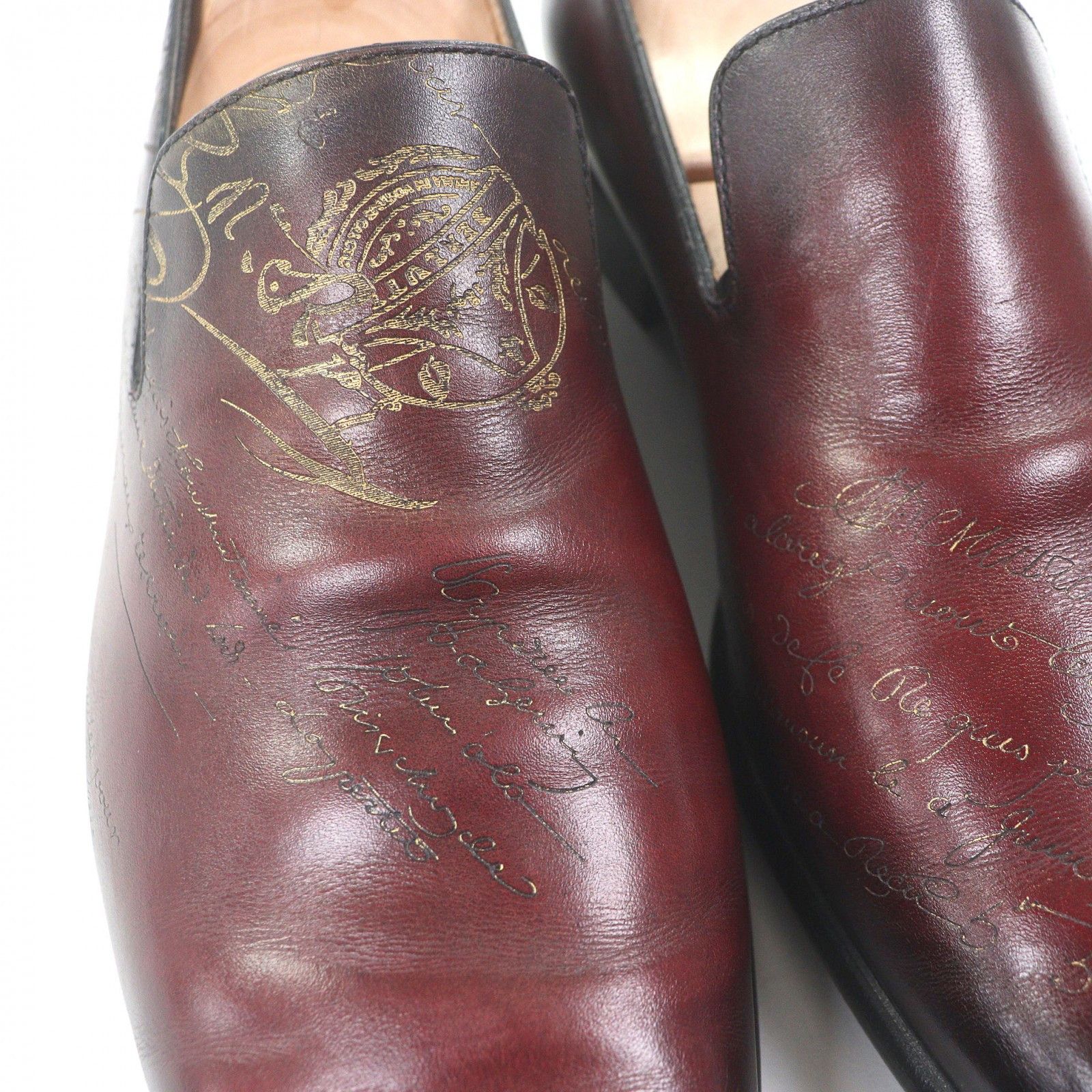 Berluti Berluti Berluti Cursive Calligraphy Scritto Leather Loafers Leather Shoes DUTY FREE for USA Size ONE SIZE - 7 Thumbnail