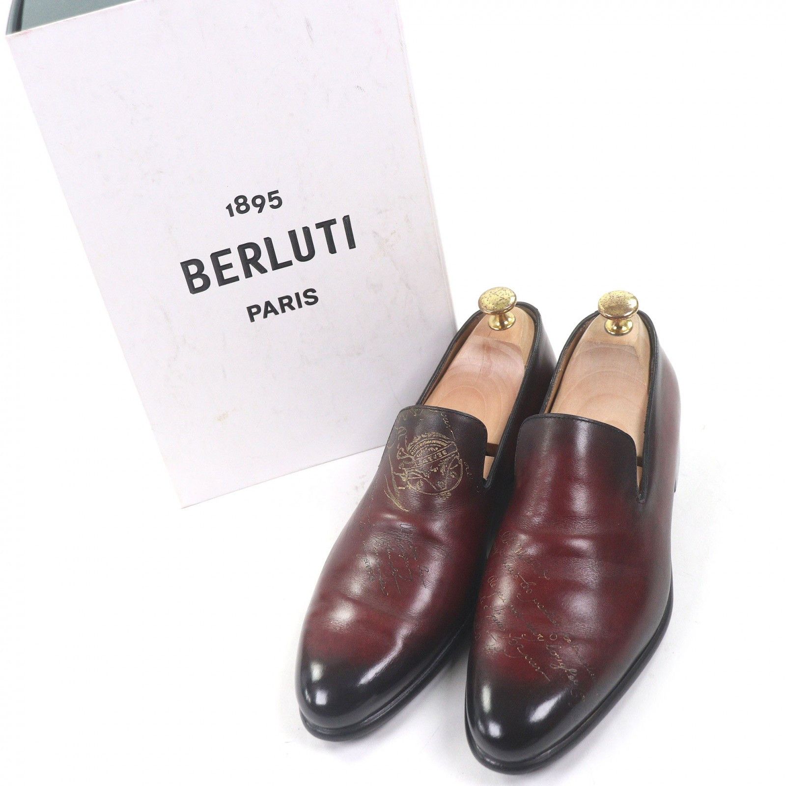 Berluti Berluti Berluti Cursive Calligraphy Scritto Leather Loafers Leather Shoes DUTY FREE for USA Size ONE SIZE - 2 Thumbnail