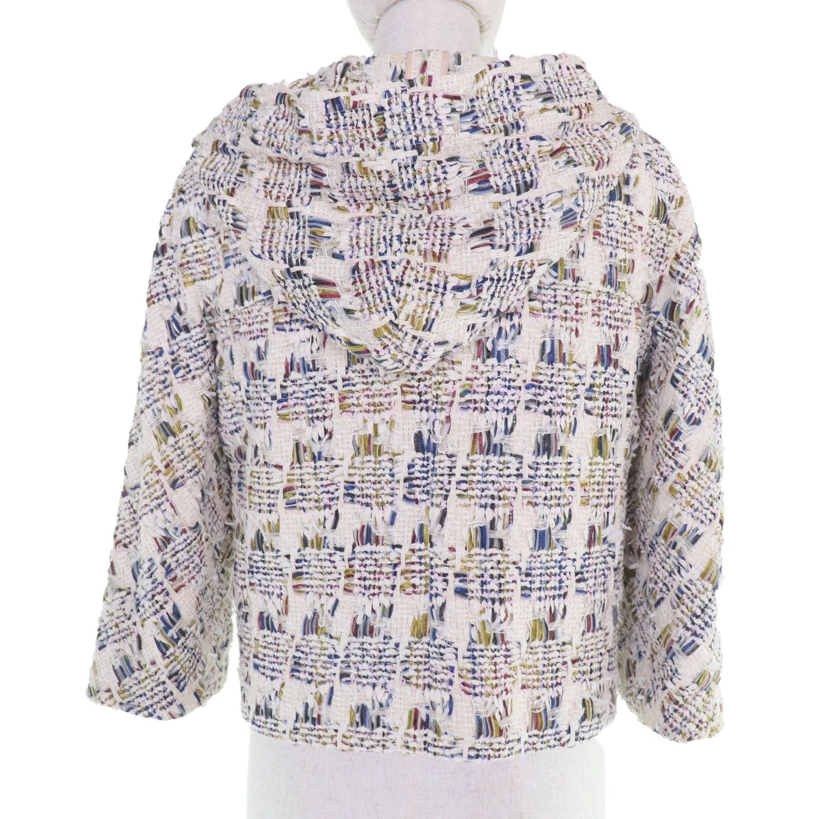 Chanel Chanel Chanel Tweed Hooded Jacket Textile Outerwear P58379V44257 DUTY FREE for USA Size ONE SIZE - 3 Thumbnail