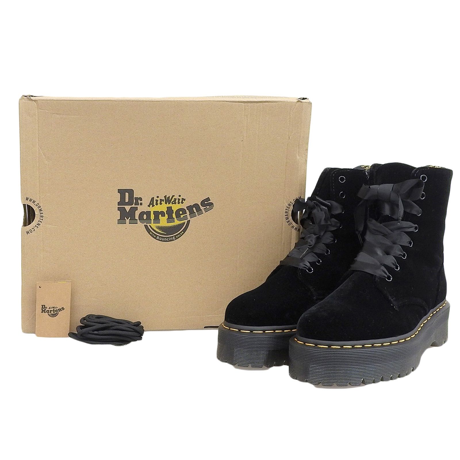 Other Other Dr. Martens JADON Velvet Boots Textile Shoes 24761001 DUTY FREE for USA Size ONE SIZE - 2 Thumbnail