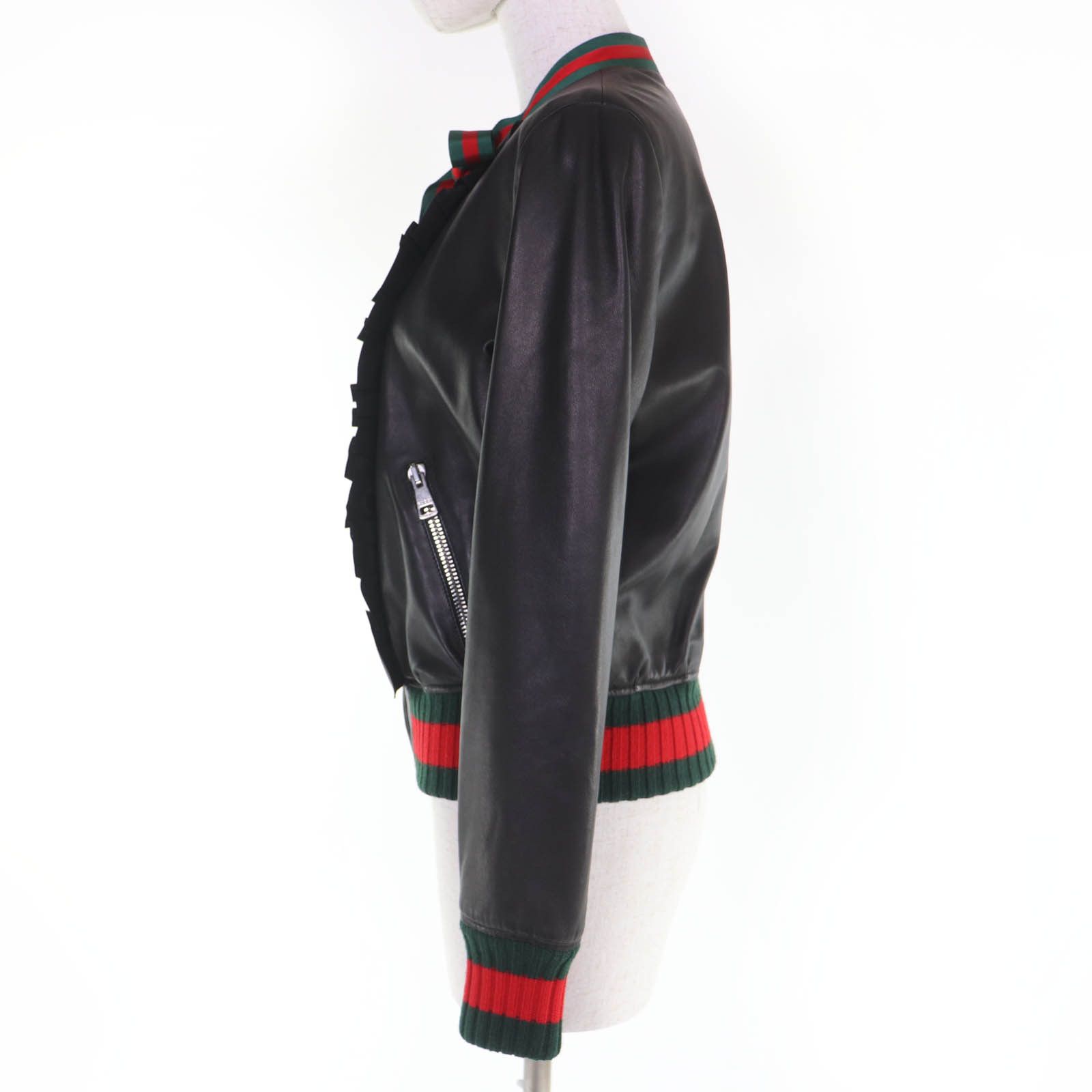 Gucci Gucci Gucci Leather Jacket Coat Leather Outerwear DUTY FREE for USA Size ONE SIZE - 2 Thumbnail