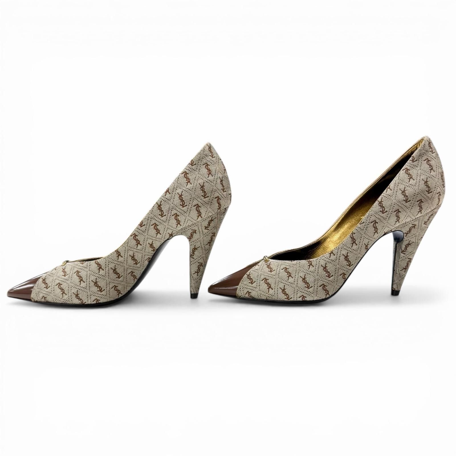 Yves Saint Laurent Yves Saint Laurent Saint Laurent Paris Fabric Pumps Textile Shoes DUTY FREE for USA Size ONE SIZE - 3 Thumbnail