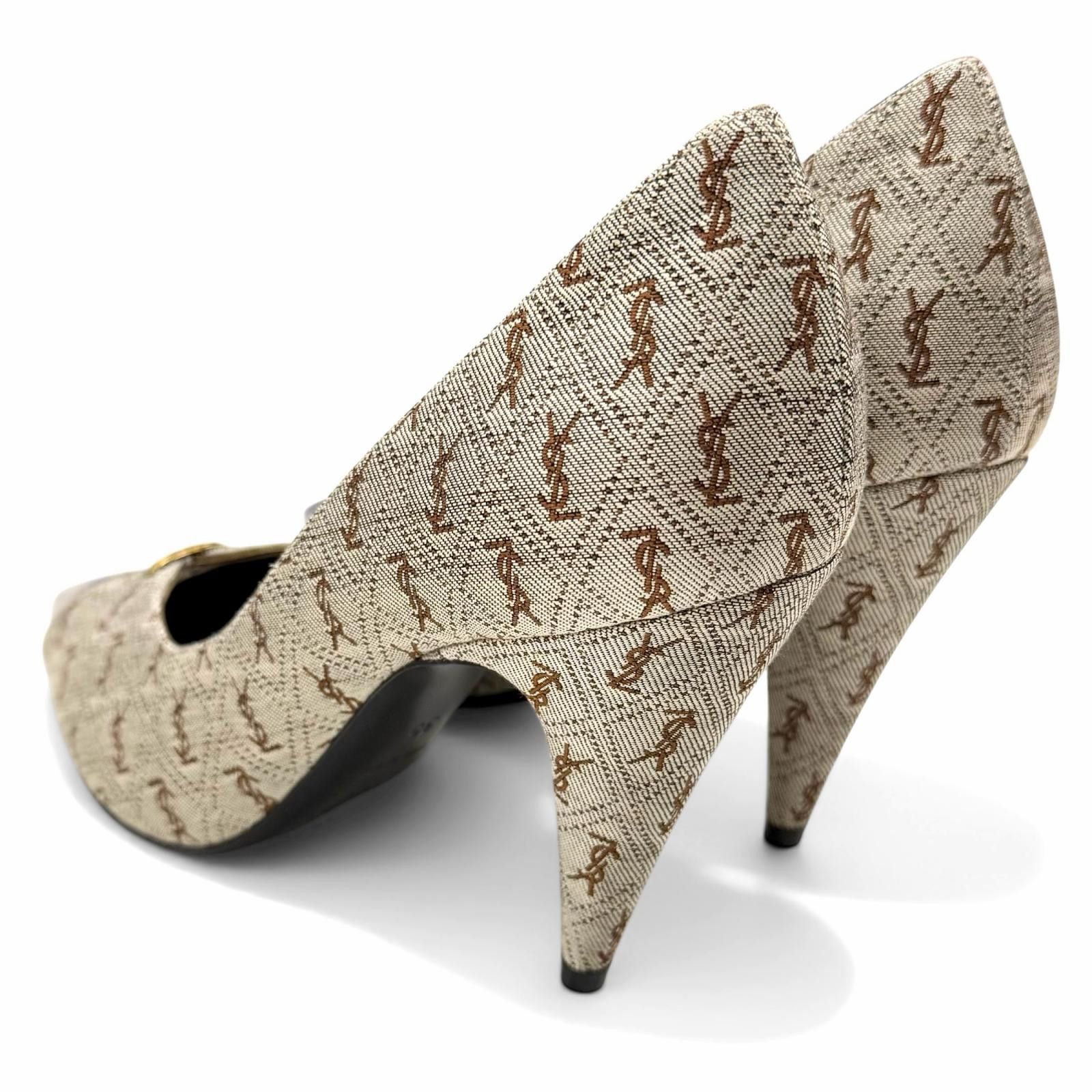 Yves Saint Laurent Yves Saint Laurent Saint Laurent Paris Fabric Pumps Textile Shoes DUTY FREE for USA Size ONE SIZE - 6 Thumbnail