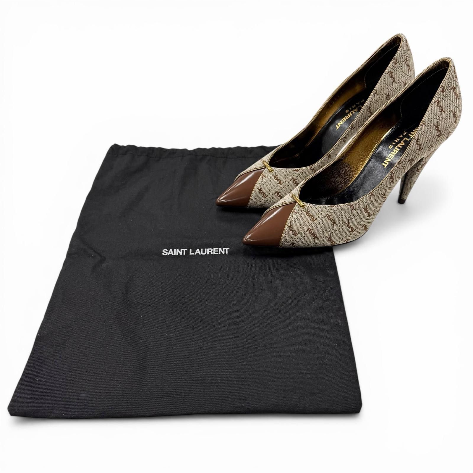 Yves Saint Laurent Yves Saint Laurent Saint Laurent Paris Fabric Pumps Textile Shoes DUTY FREE for USA Size ONE SIZE - 2 Thumbnail