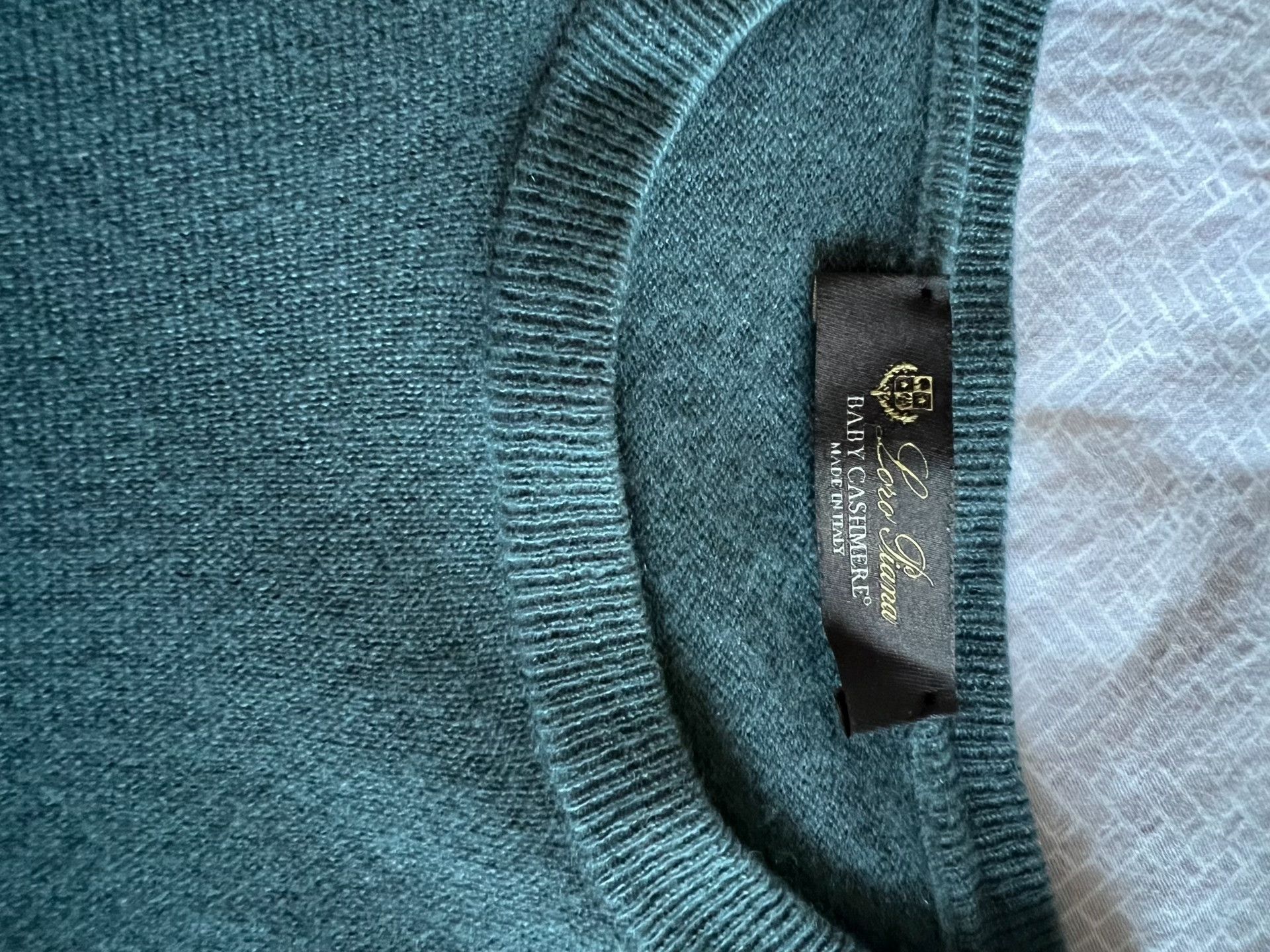Loro Piana Loro Piana Blue Crewneck Cashmere Sweater Size US M / EU 48-50 / 2 - 2 Thumbnail
