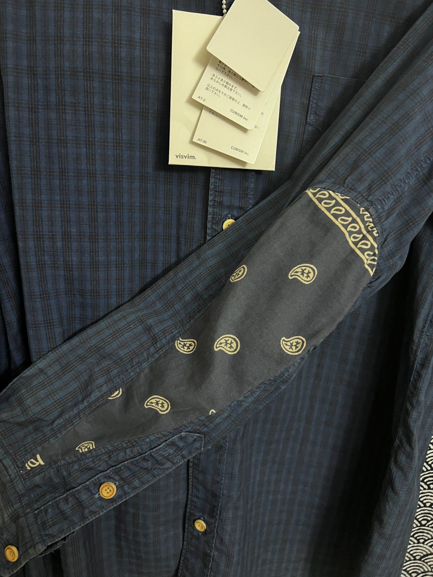 Visvim Visvim 12AW ICT Indigo Paisley Shirt Size US M / EU 48-50 / 2 - 4 Thumbnail