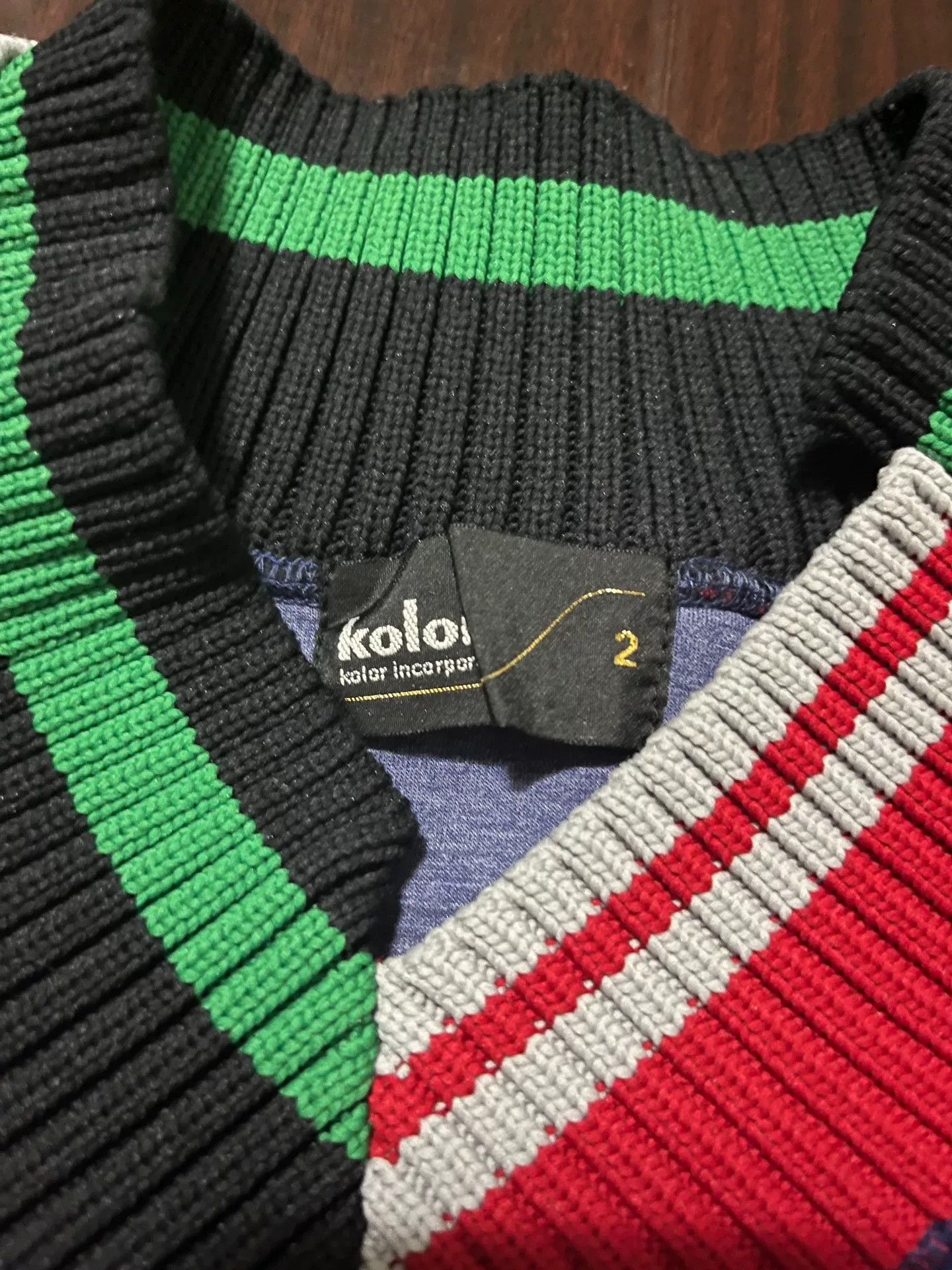 Sacai Kolor Irregular Knit Collar Space Cotton Sweatshirt Size US M / EU 48-50 / 2 - 3 Thumbnail