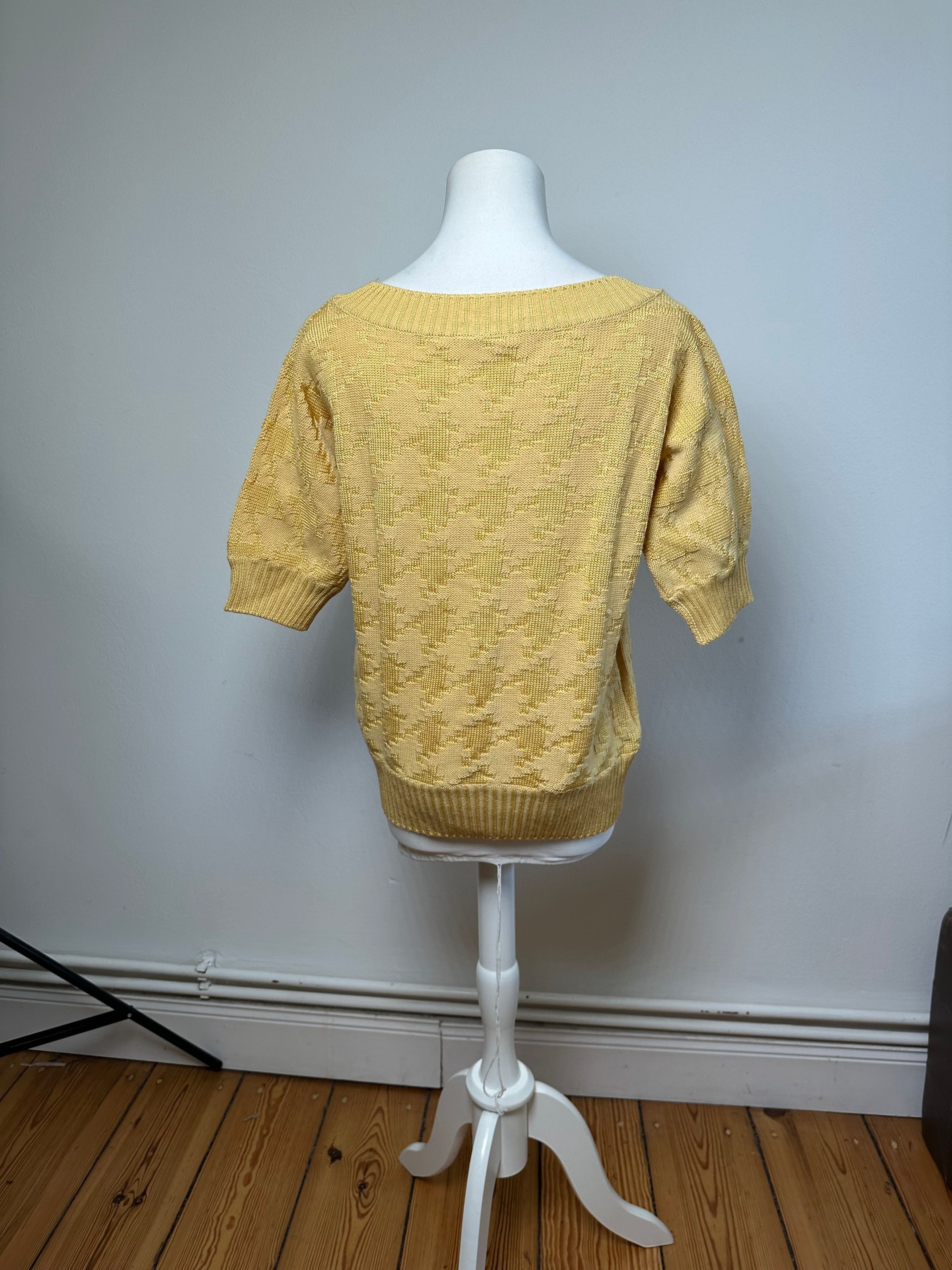 Dior Vintage Short Sleeve Wool Sweater Yellow M Size S / US 4 / IT 40 - 3 Thumbnail