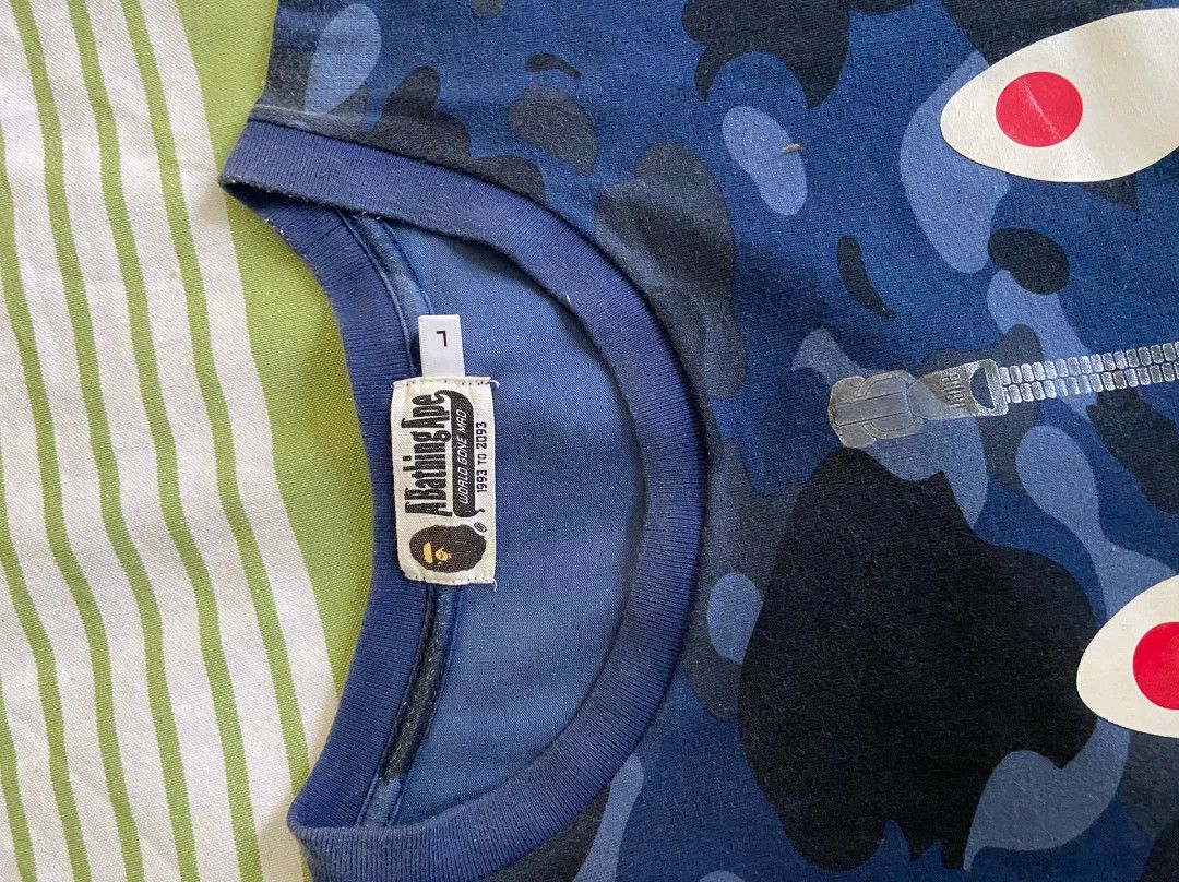 Bape Bape Orange Shark T-Shirt Casual Size US L / EU 52-54 / 3 - 2 Thumbnail