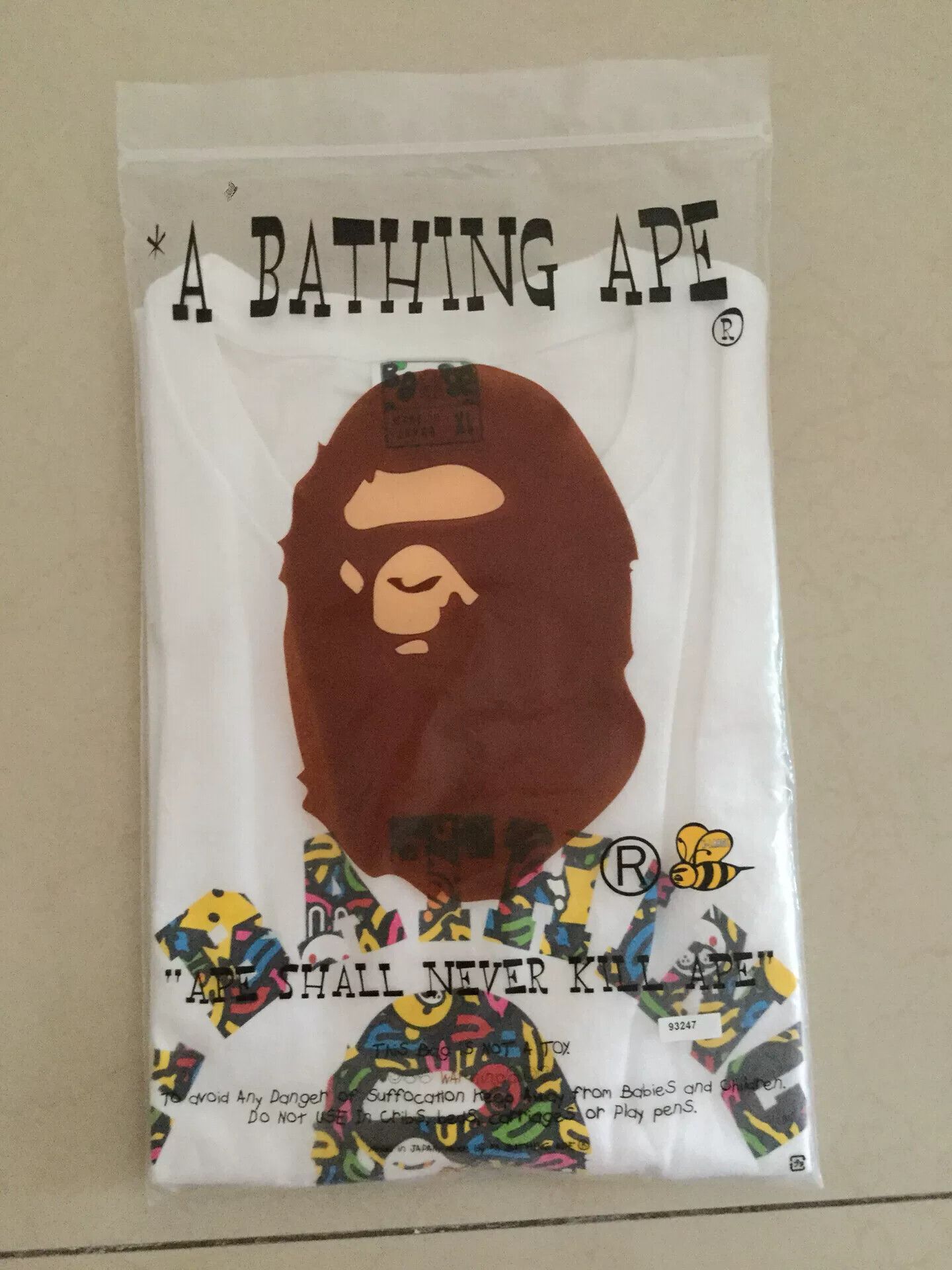 Bape Bape Shark T-Shirt Casual Short Sleeve Size US XL / EU 56 / 4 - 4 Thumbnail