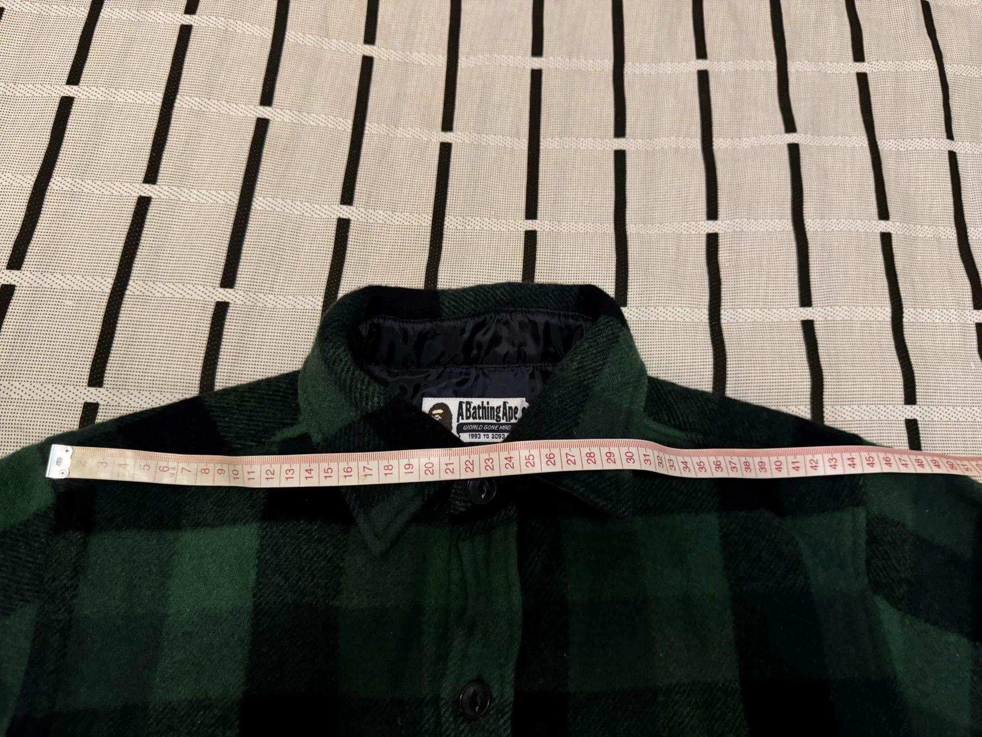 Bape Bape Wool Ape Head Green Shirt XL Men Size US XL / EU 56 / 4 - 9 Thumbnail