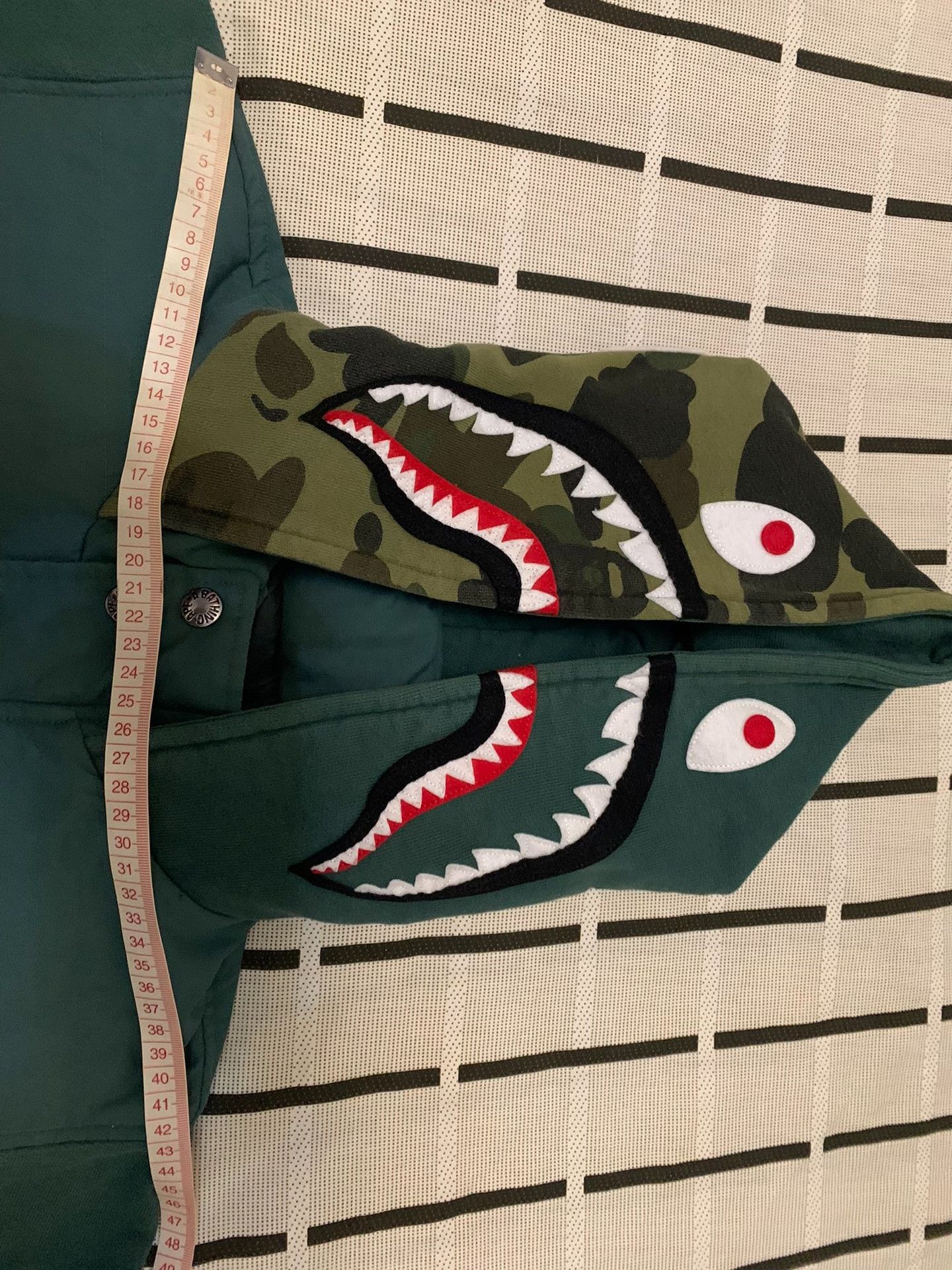 Bape Bape Shark Camo Green Heavy Coat M Men Size US M / EU 48-50 / 2 - 9 Thumbnail