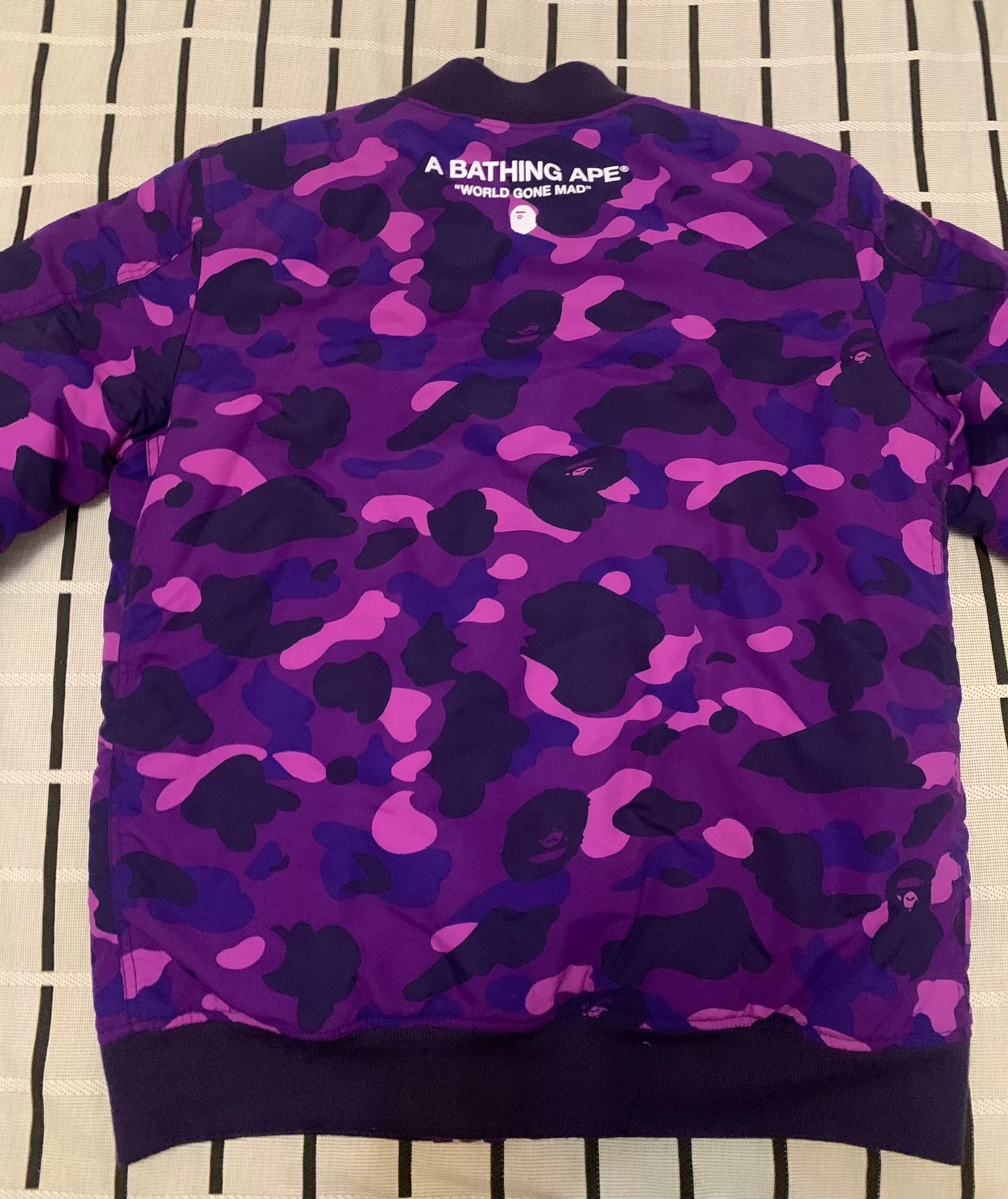 Bape Bape Wool Camo Purple Heavy Coat L Men Size US L / EU 52-54 / 3 - 2 Thumbnail