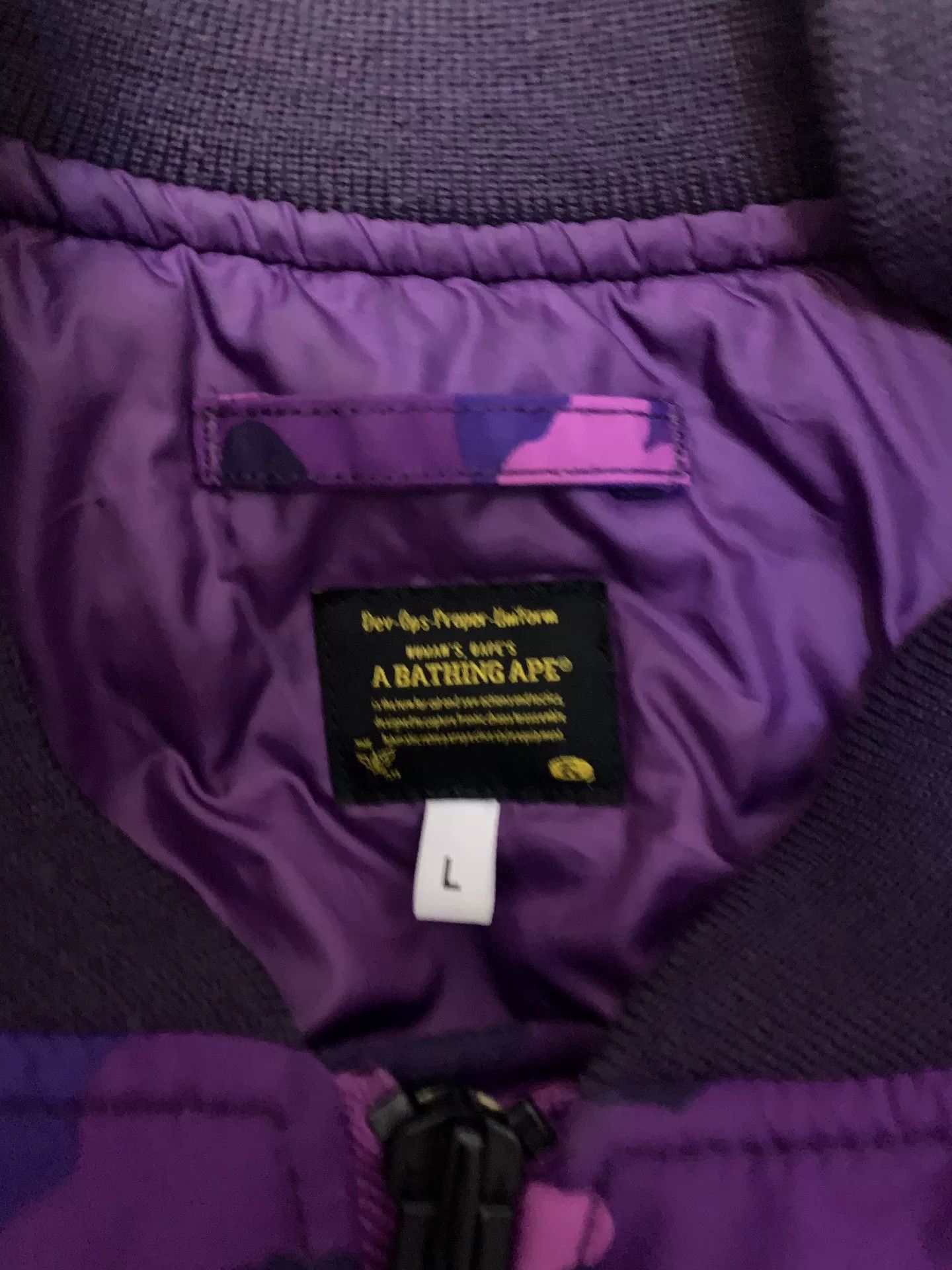 Bape Bape Wool Camo Purple Heavy Coat L Men Size US L / EU 52-54 / 3 - 3 Thumbnail