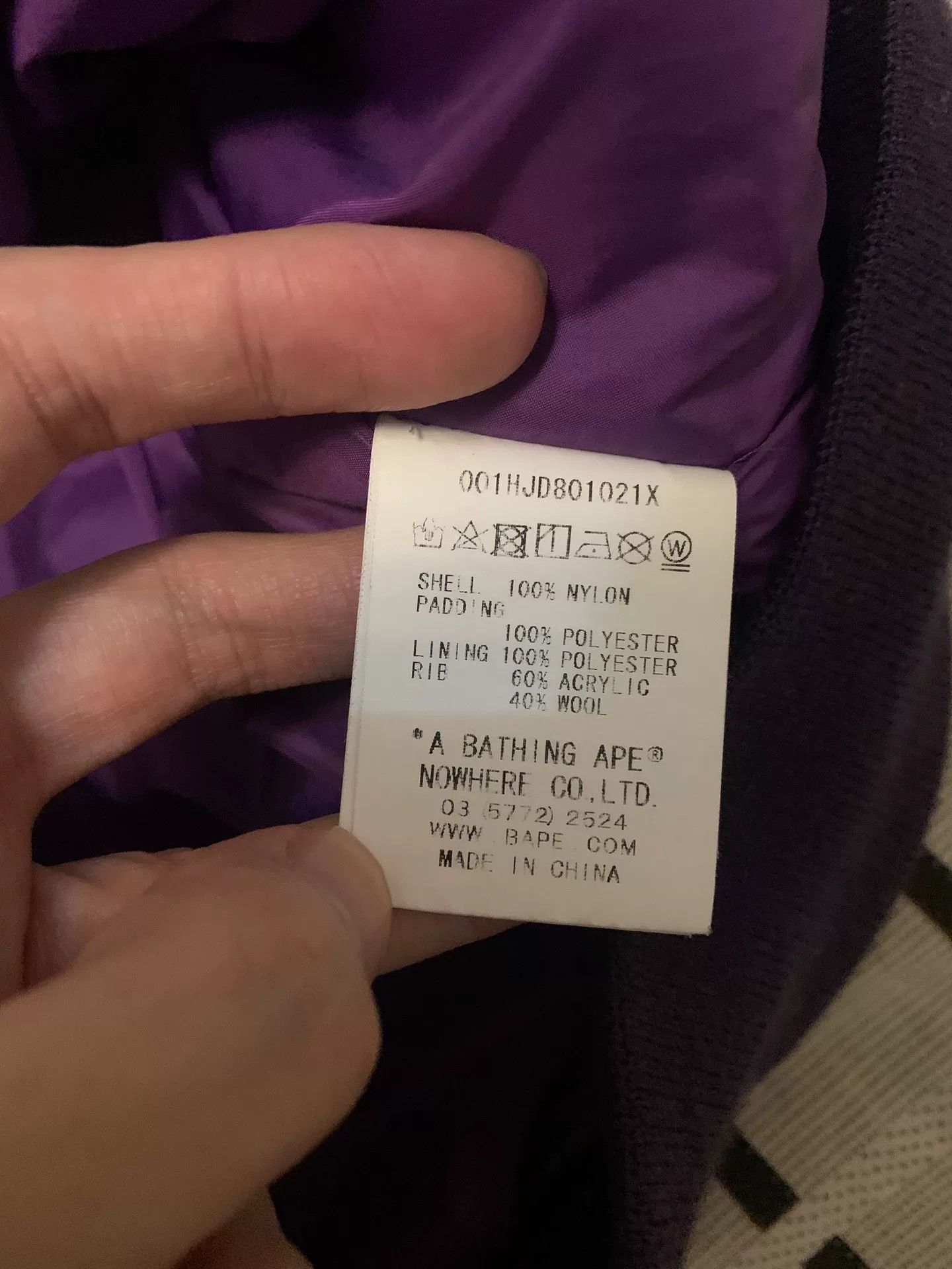 Bape Bape Wool Camo Purple Heavy Coat L Men Size US L / EU 52-54 / 3 - 4 Thumbnail